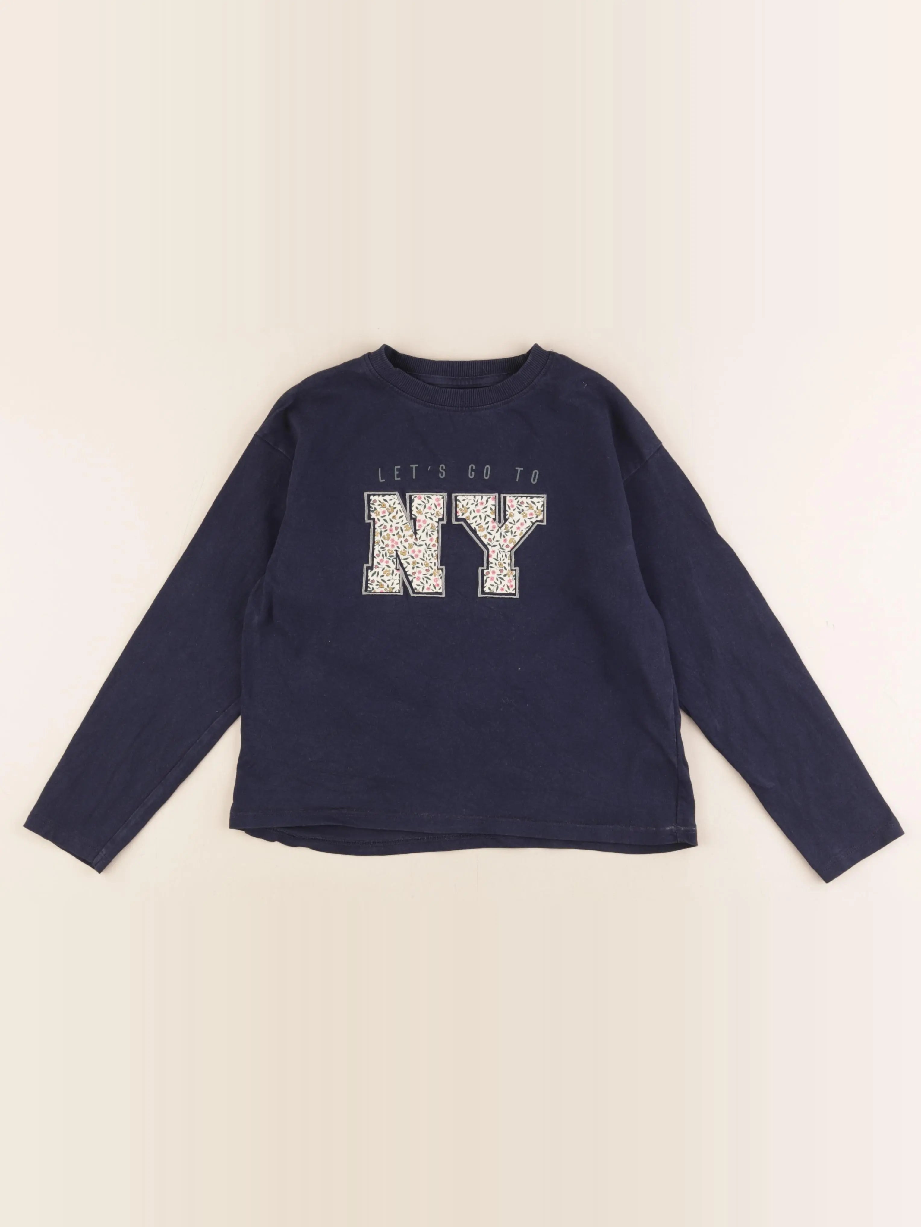 Vertbaudet - tee-shirt bleu - 8 ans