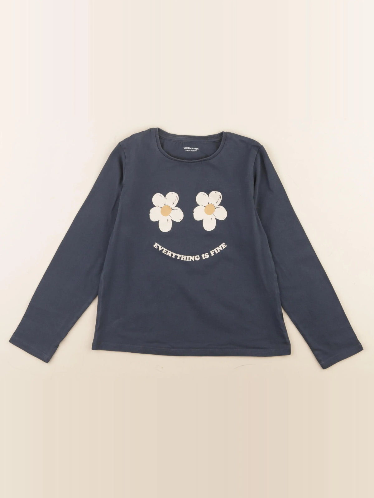 Vertbaudet - tee-shirt bleu - 8 ans