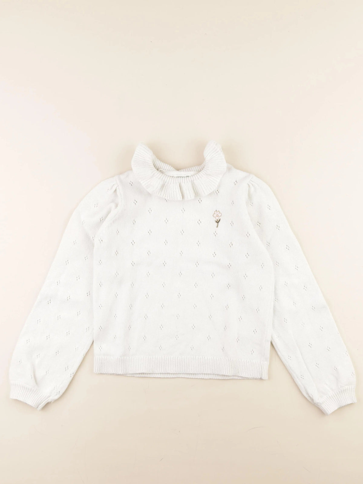 Vertbaudet - pull blanc - 10 ans
