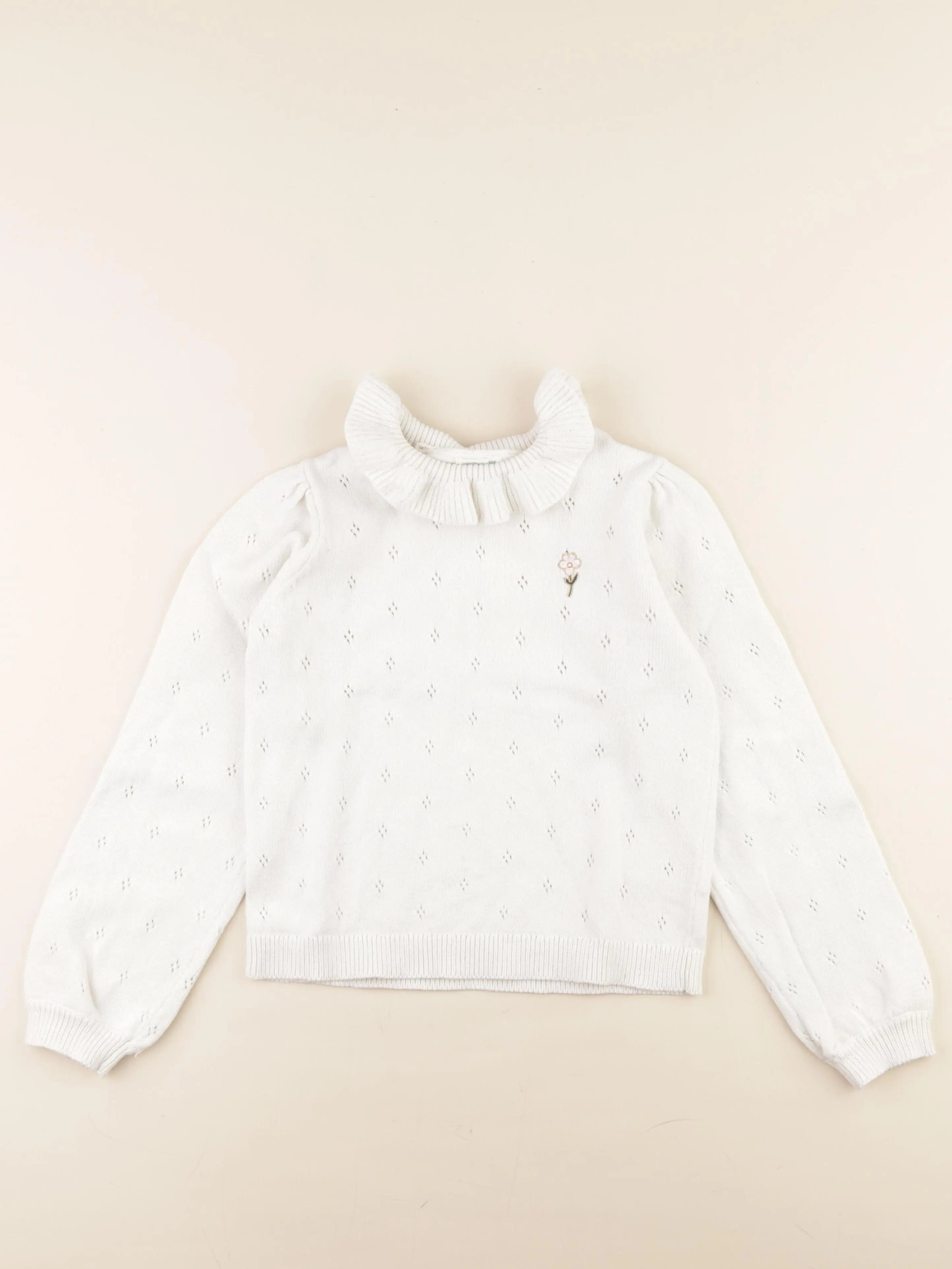 Vertbaudet - pull blanc - 10 ans