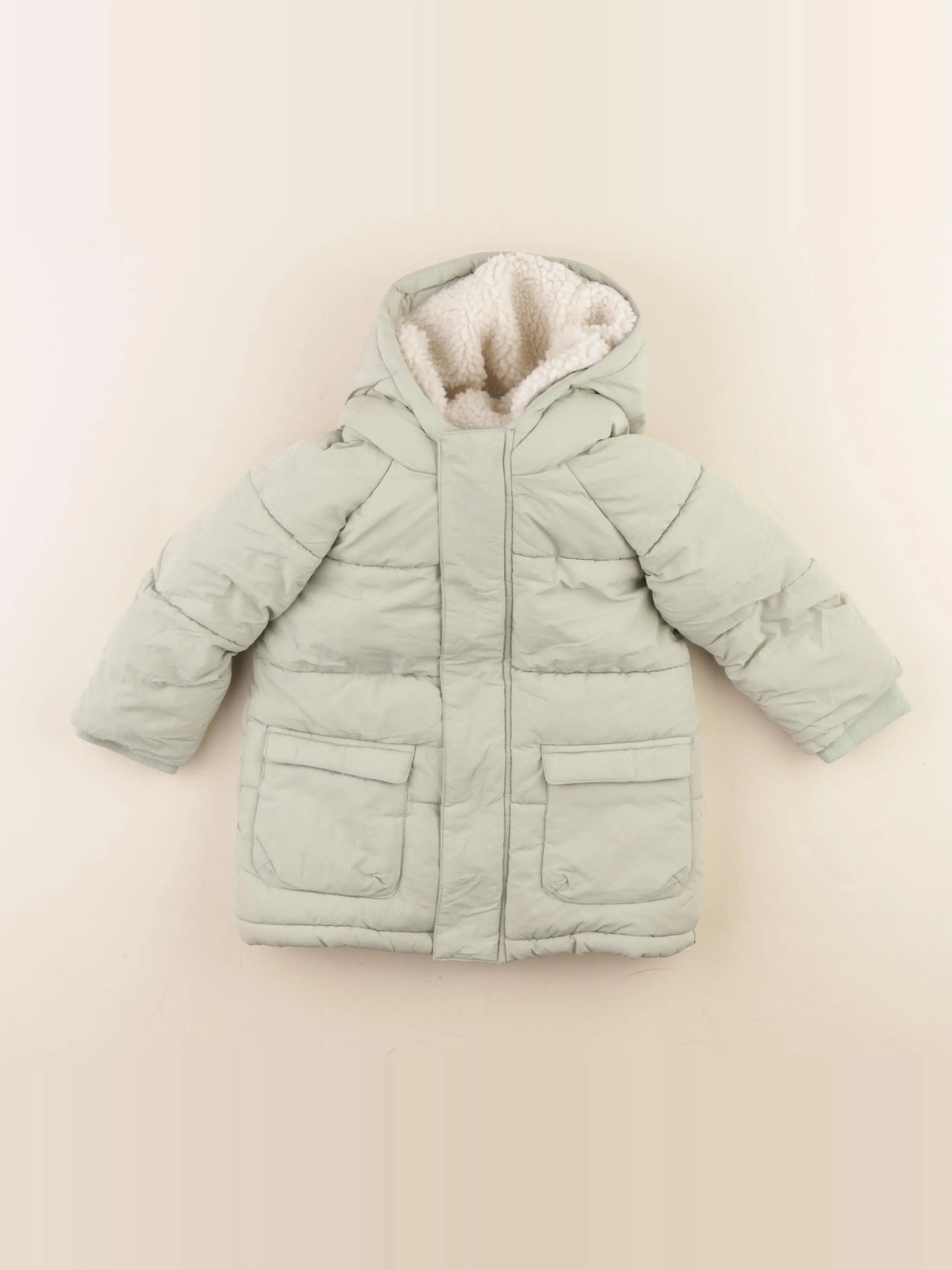 Vertbaudet - doudoune vert - 18 mois