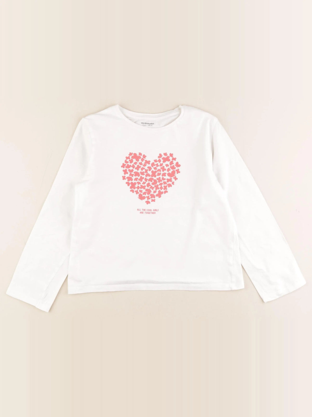 Vertbaudet - tee-shirt blanc - 8 ans