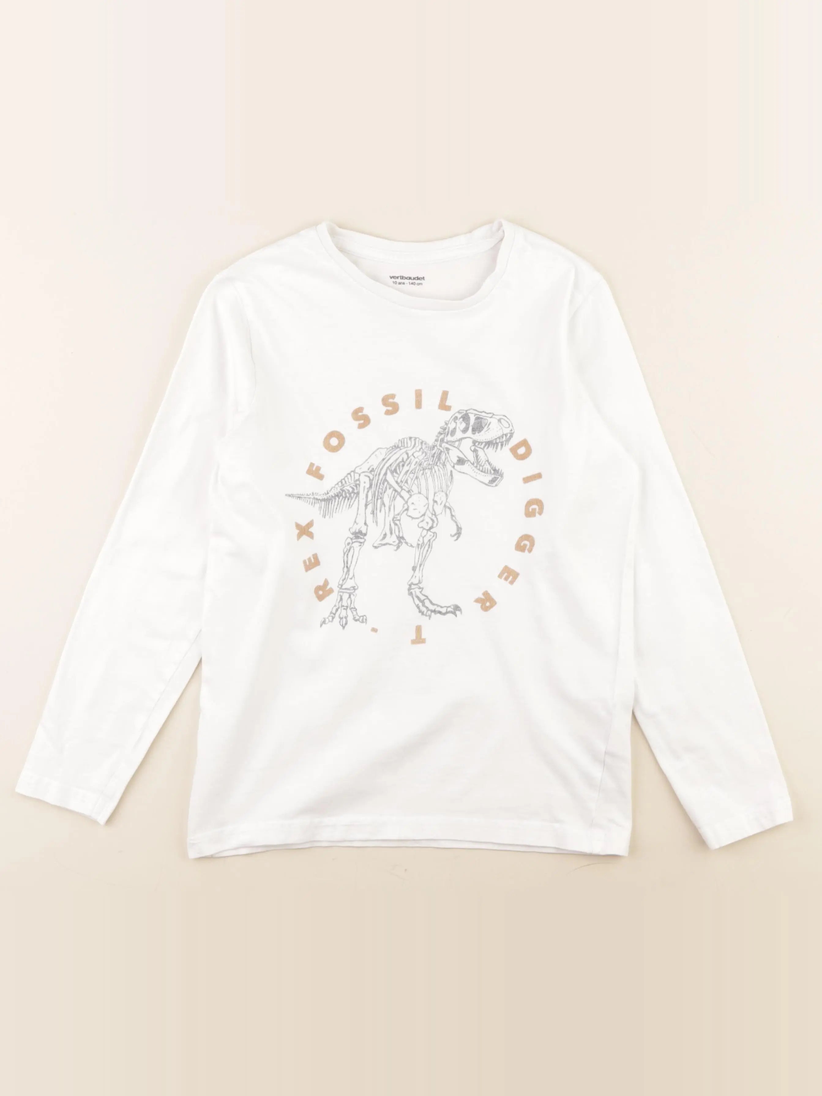 Vertbaudet - tee-shirt blanc - 10 ans