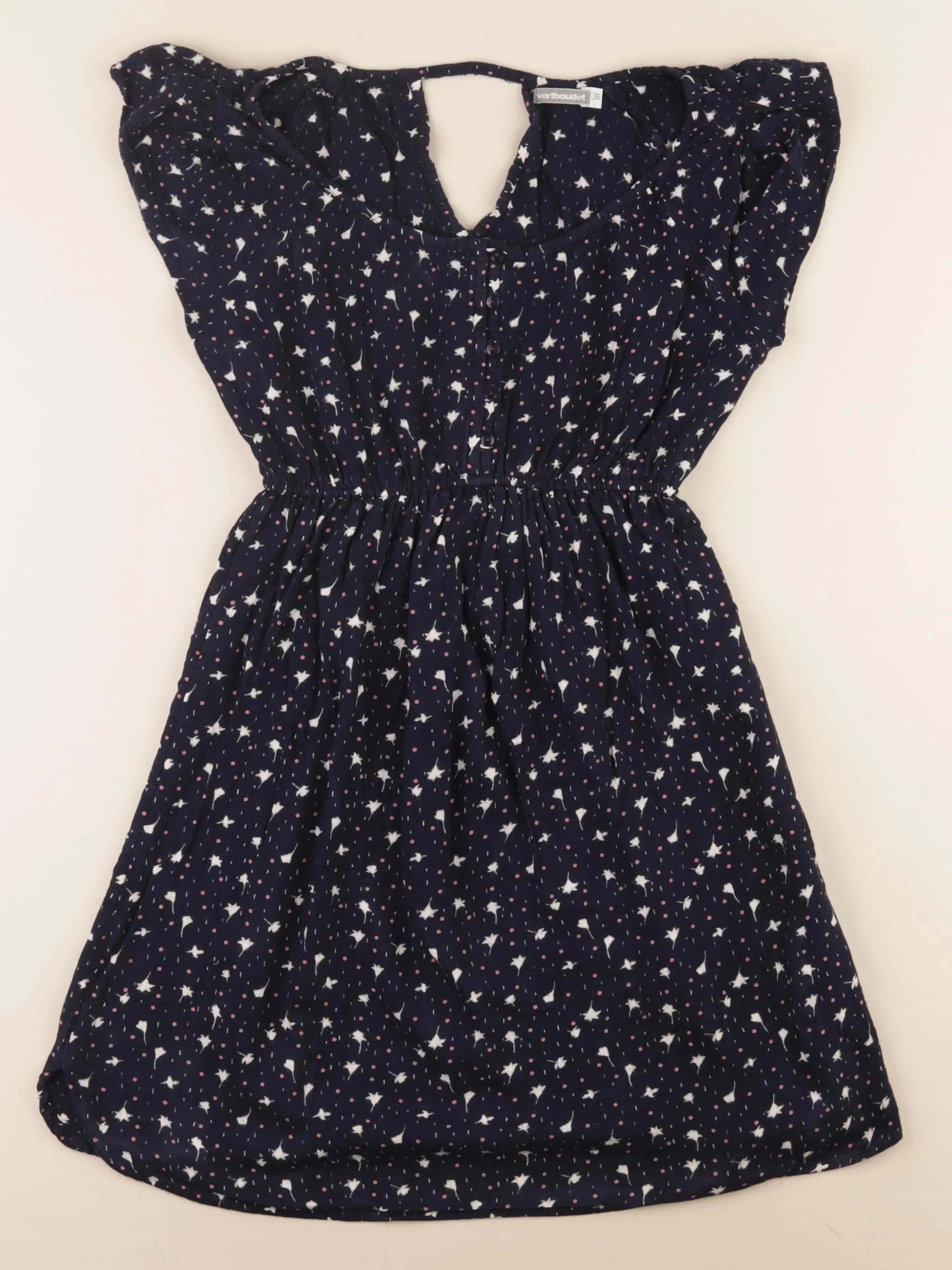 Vertbaudet - robe grossesse, allaitement bleu - 36