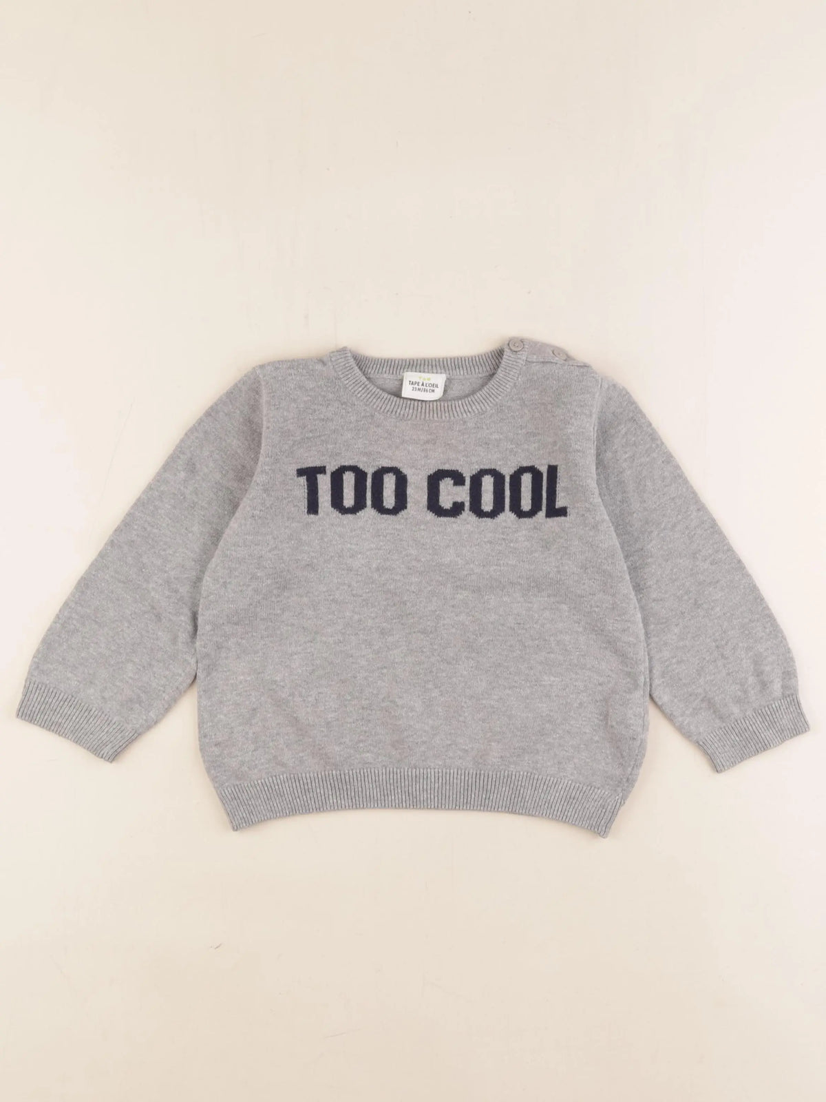 Tape à l'oeil - pull gris - 24 mois