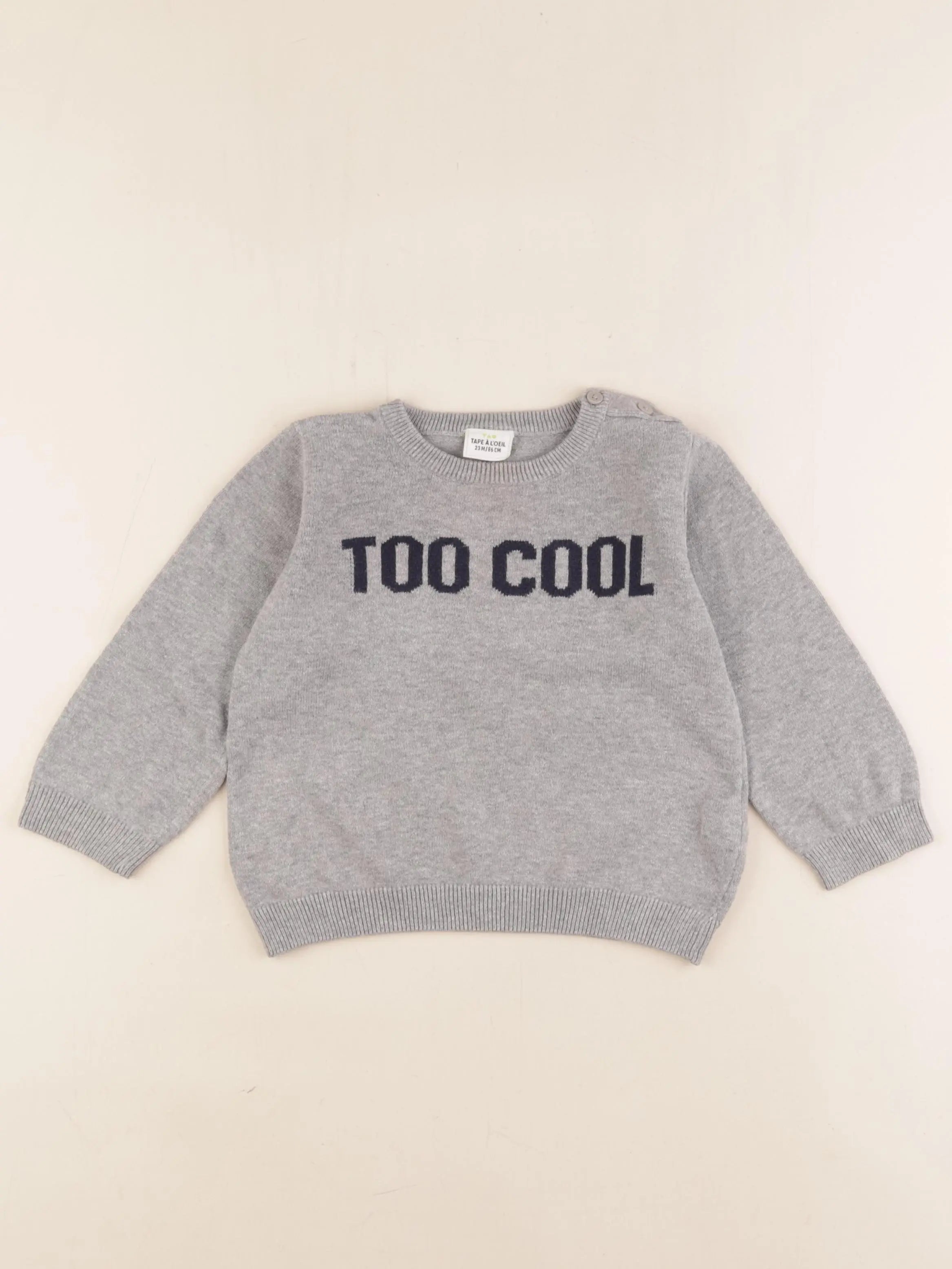 Tape à l'oeil - pull gris - 24 mois