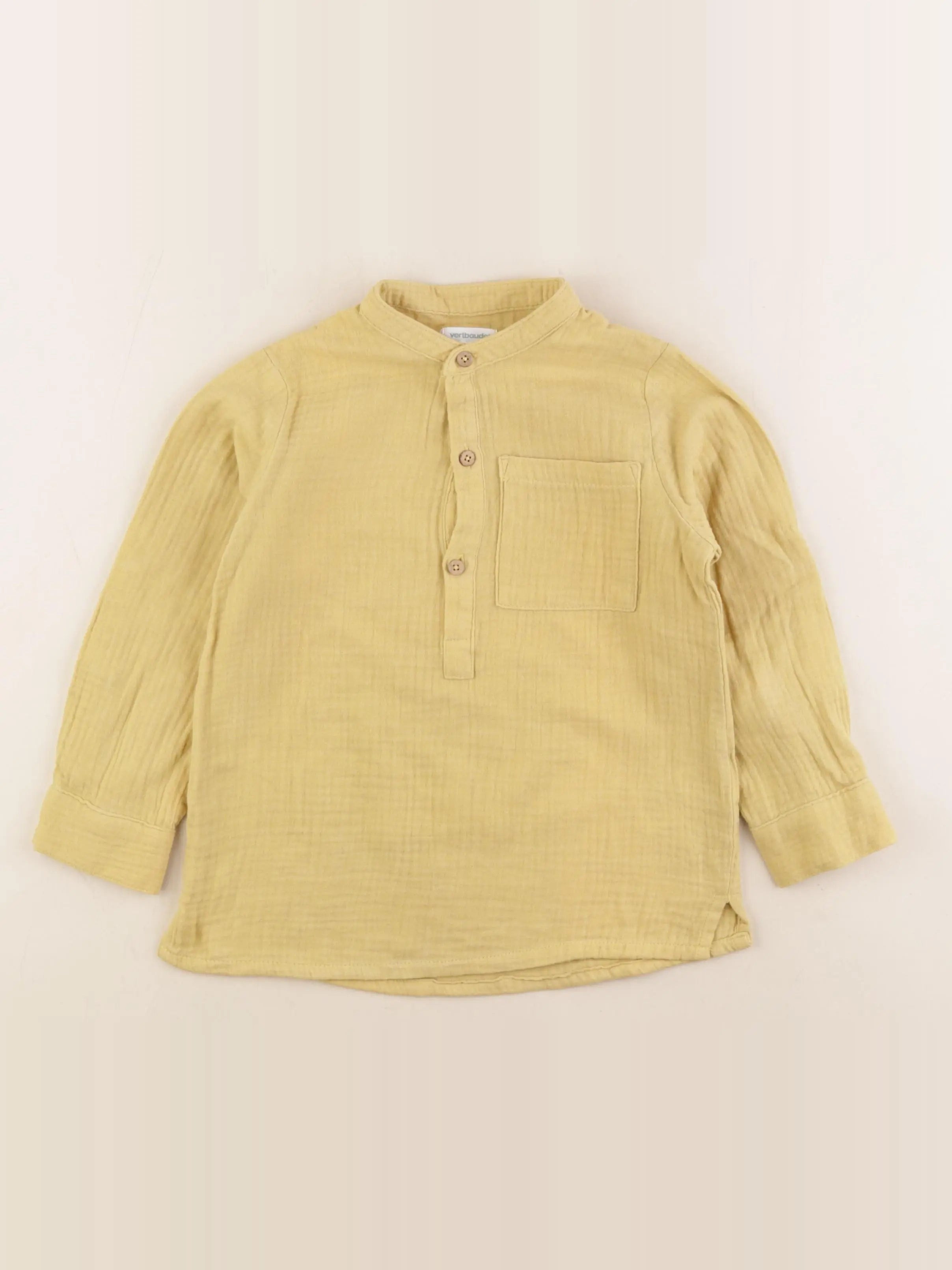 Vertbaudet - chemise jaune - 6 ans