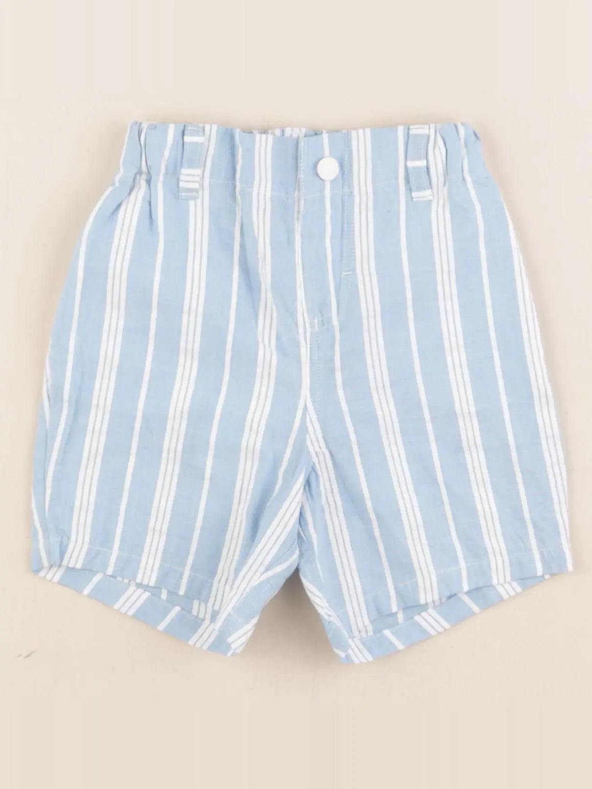 Petit Bateau - short bleu, blanc - 24 mois