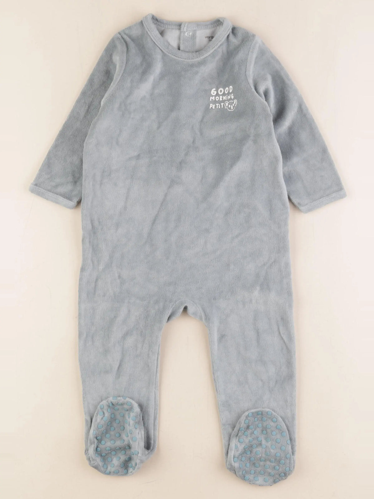 Vertbaudet - pyjama velours bleu - 18 mois