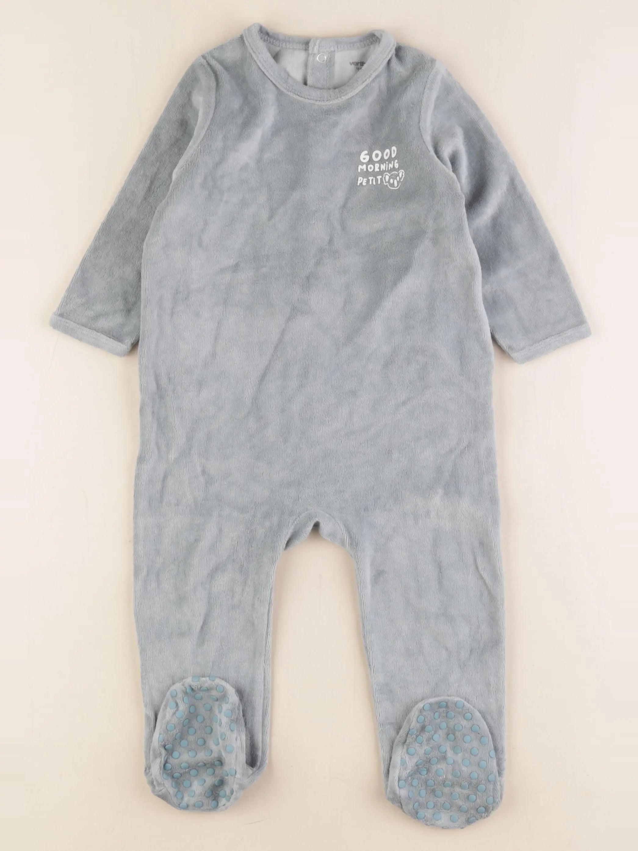 Vertbaudet - pyjama velours bleu - 18 mois