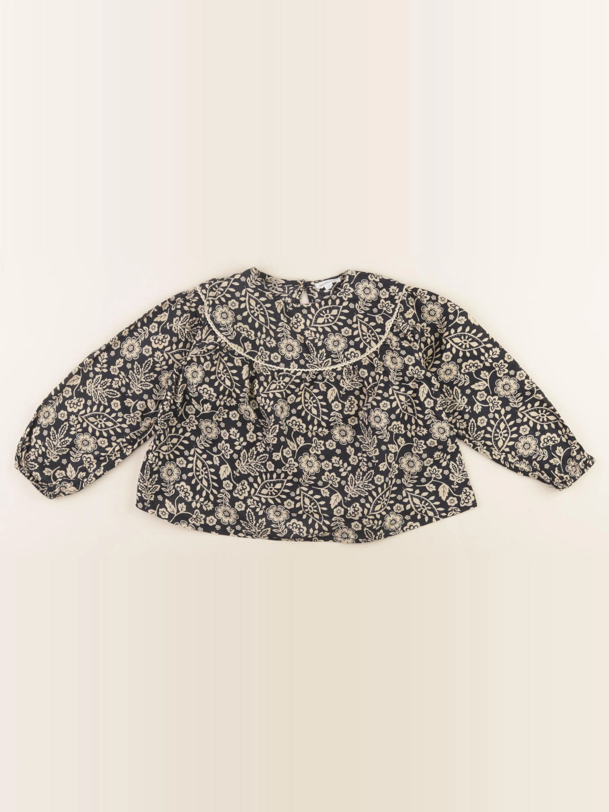 Vertbaudet - blouse beige, noir - 5 ans