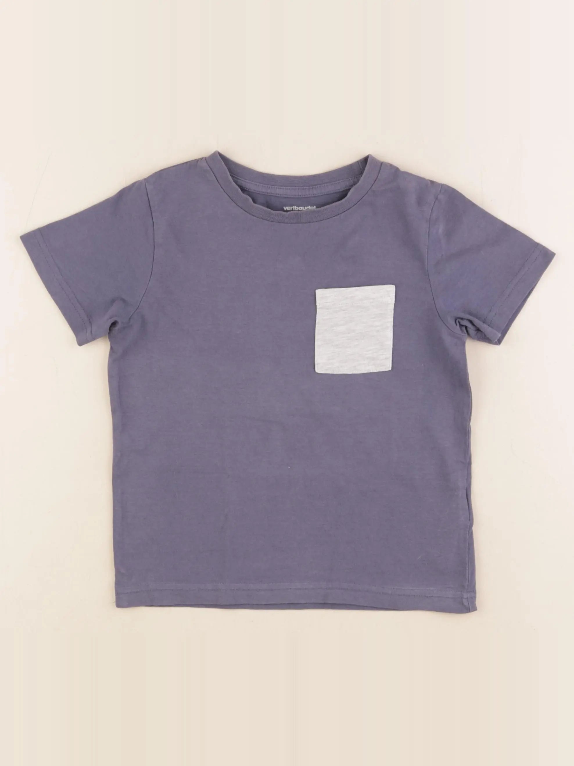 Vertbaudet - tee-shirt bleu - 5 ans