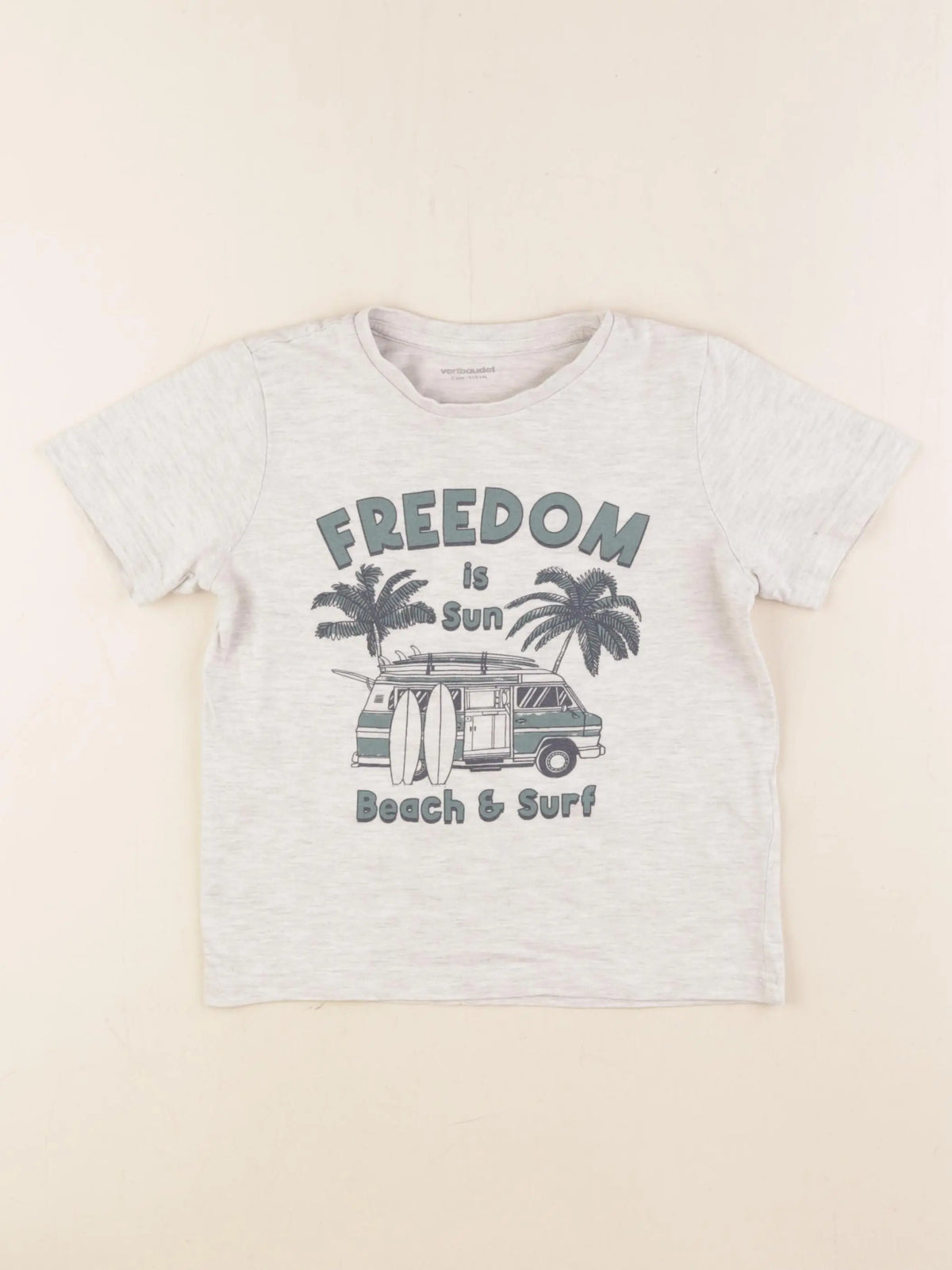 Vertbaudet - tee-shirt gris - 5 ans