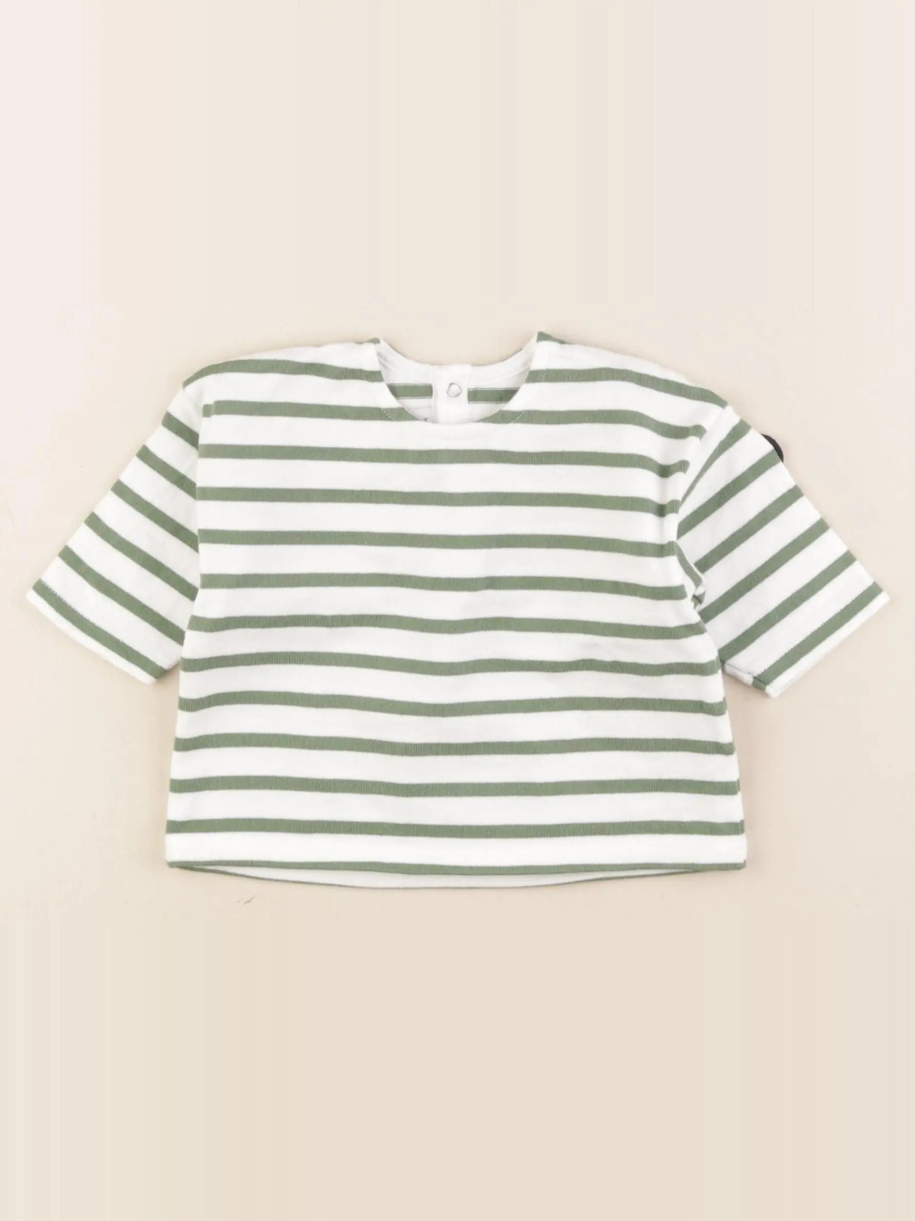Petit Bateau - tee-shirt blanc, vert - 3 mois