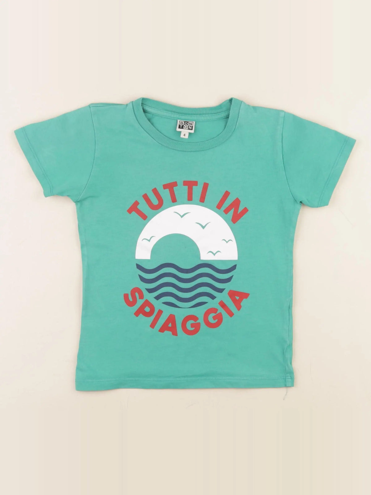 Bonton - tee-shirt vert - 4 ans
