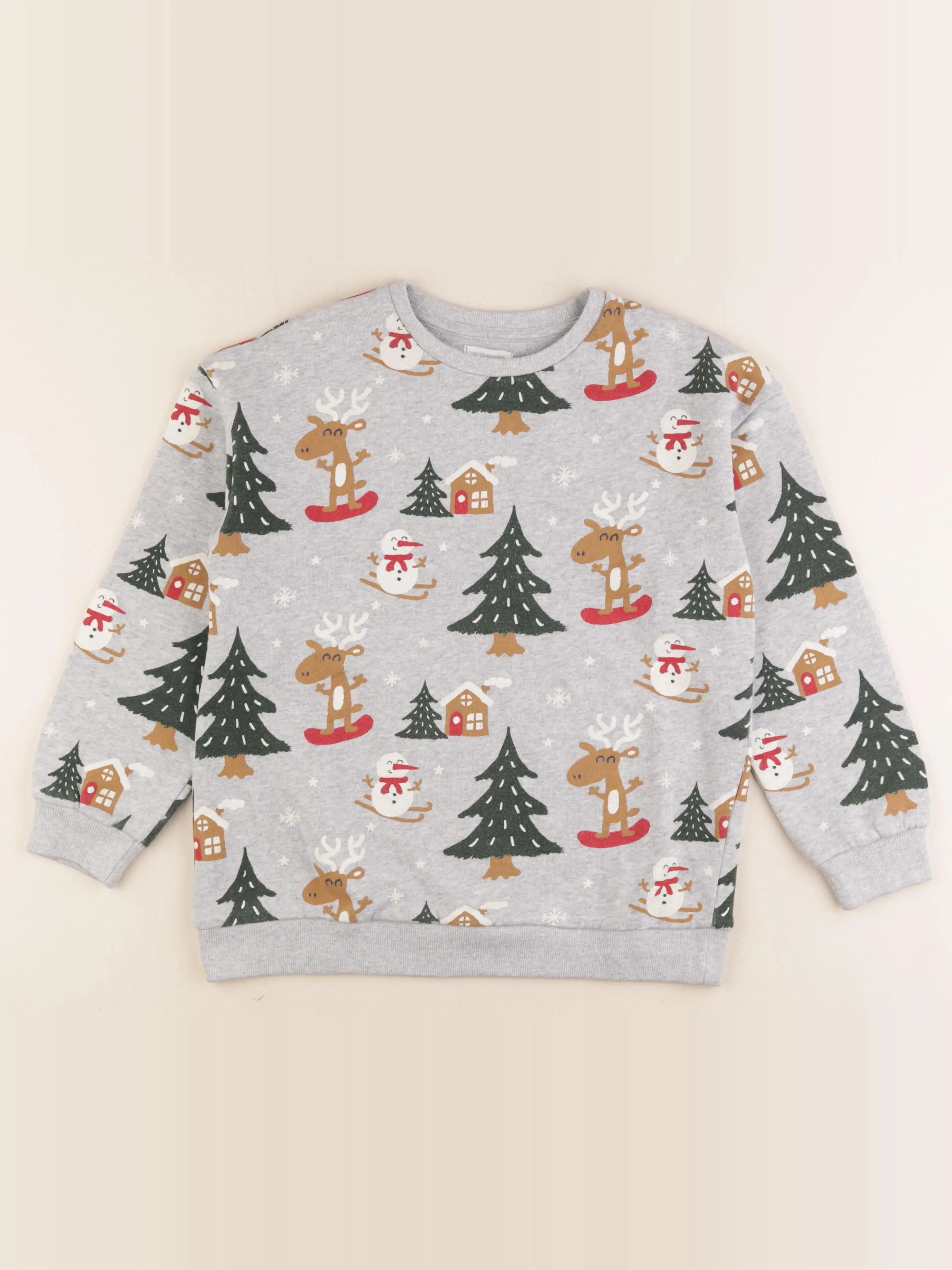 Vertbaudet - sweat gris - 10 ans