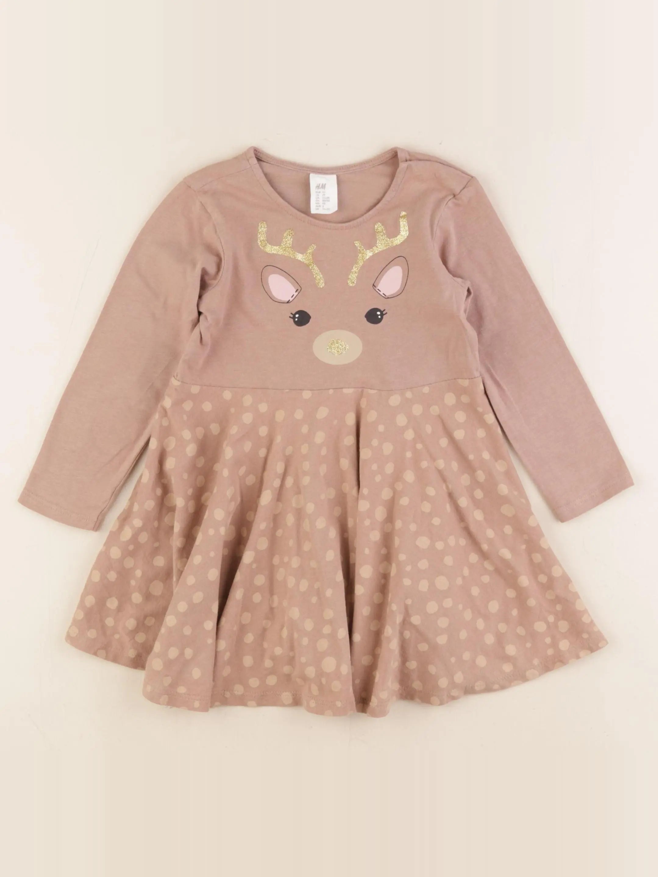 H&M - robe marron - 18/24 mois