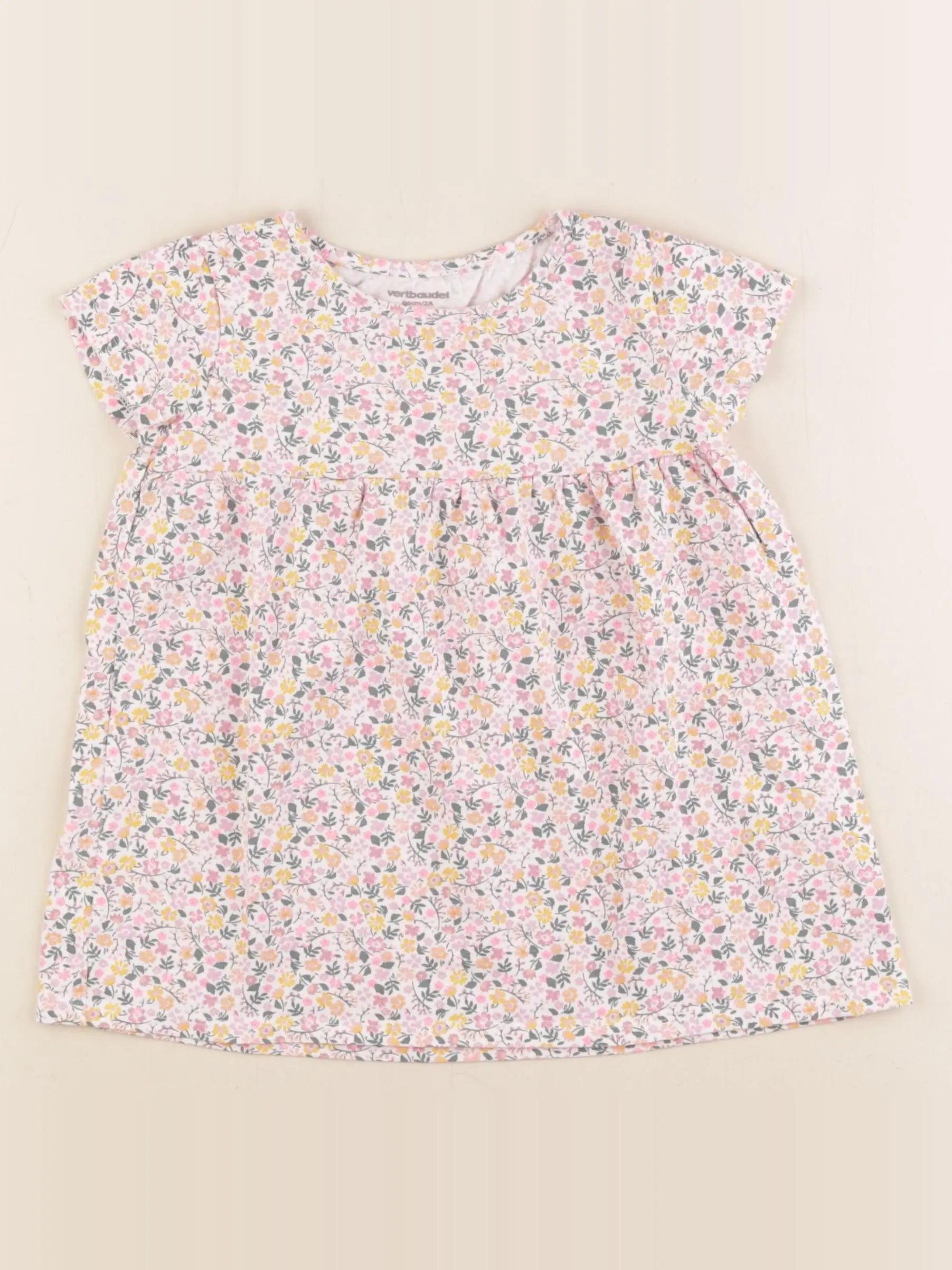 Vertbaudet - robe rose - 2 ans