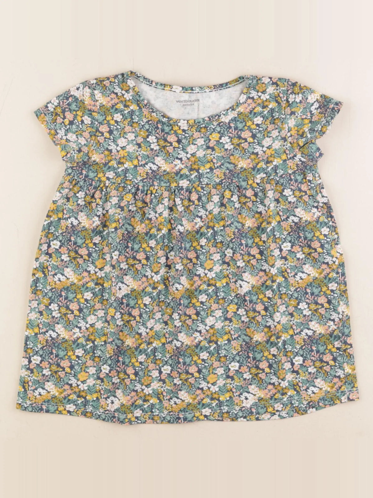 Vertbaudet - robe vert - 2 ans