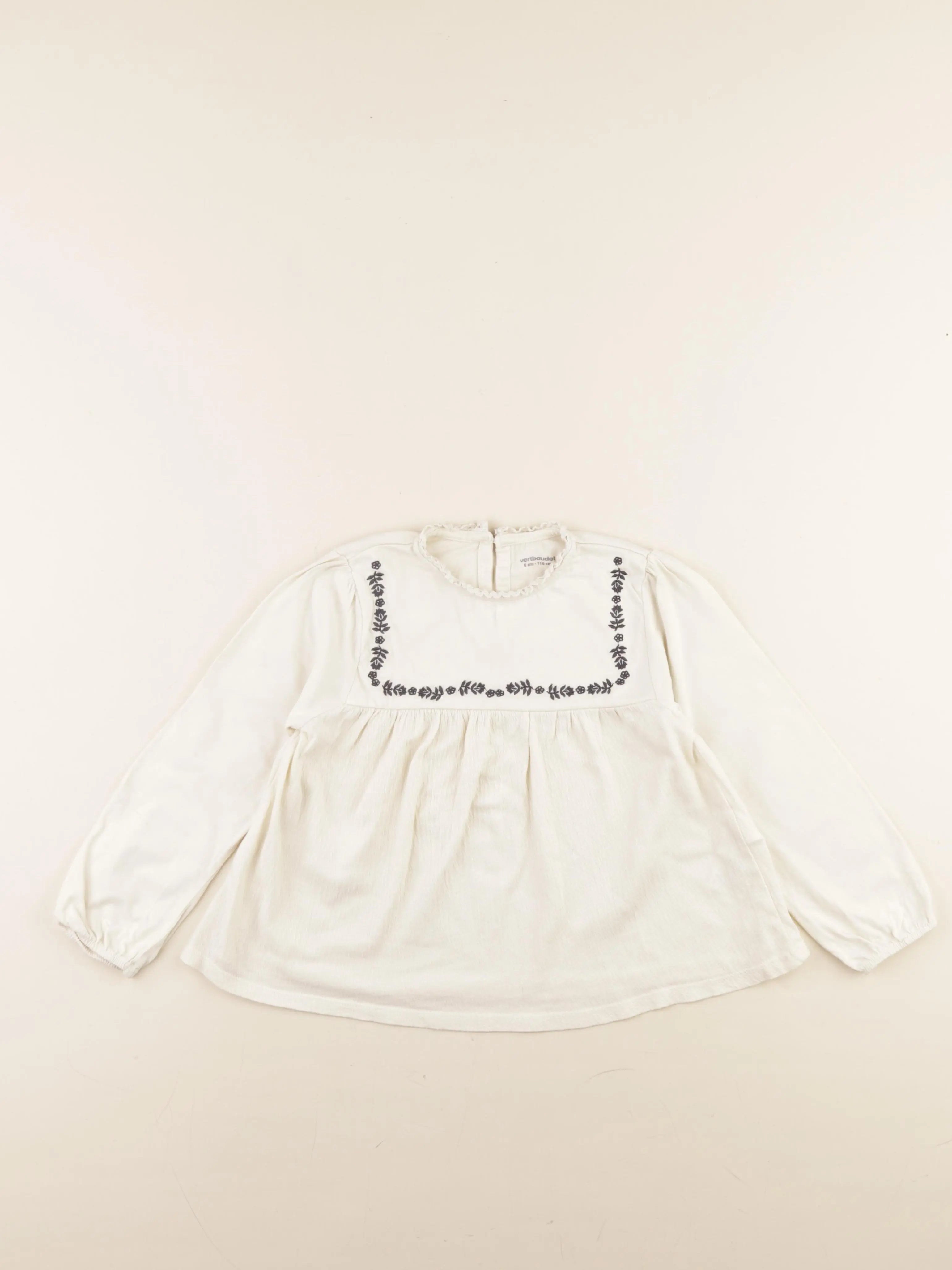 Vertbaudet - blouse beige - 6 ans