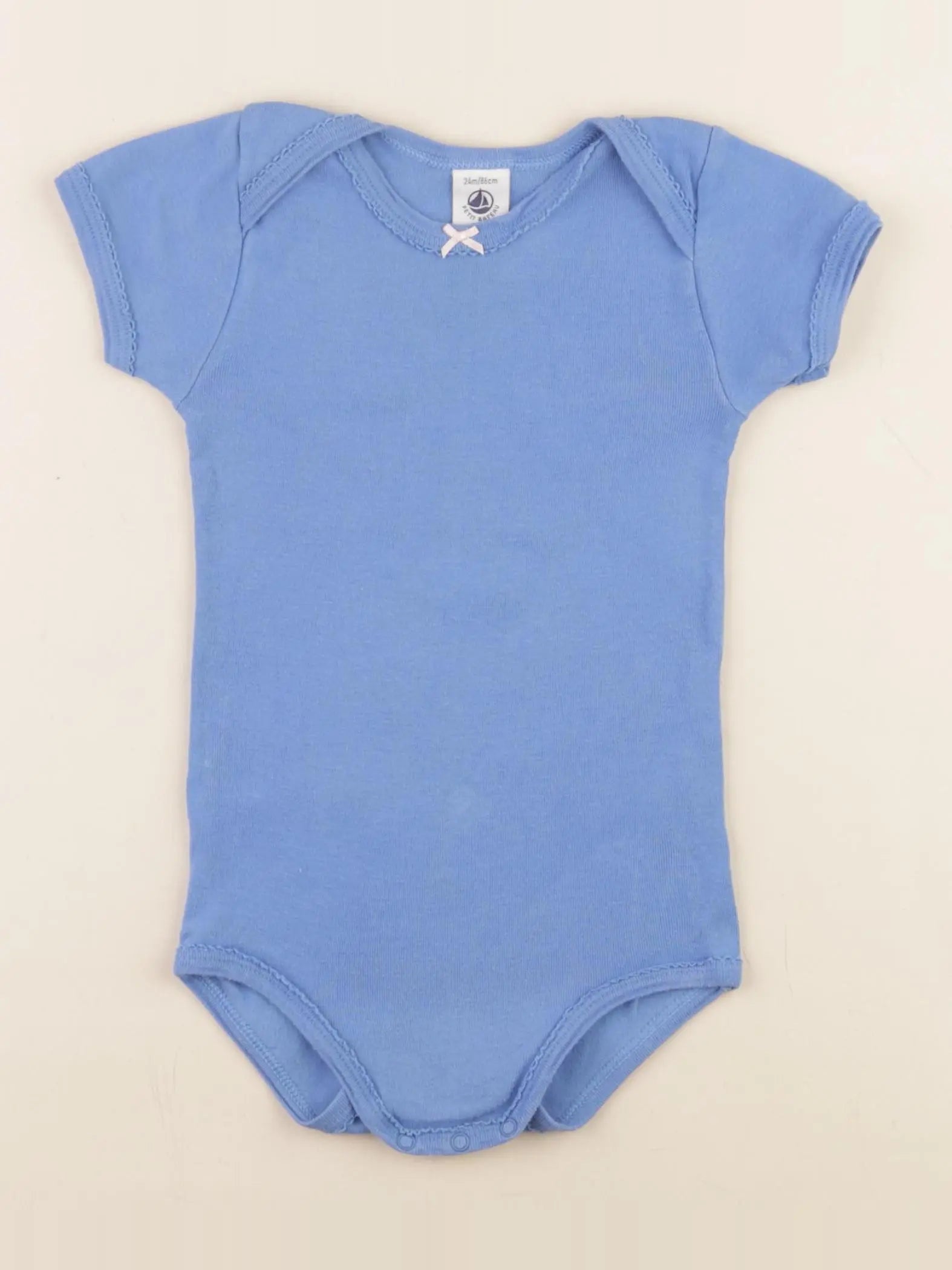 Petit Bateau - body bleu - 24 mois