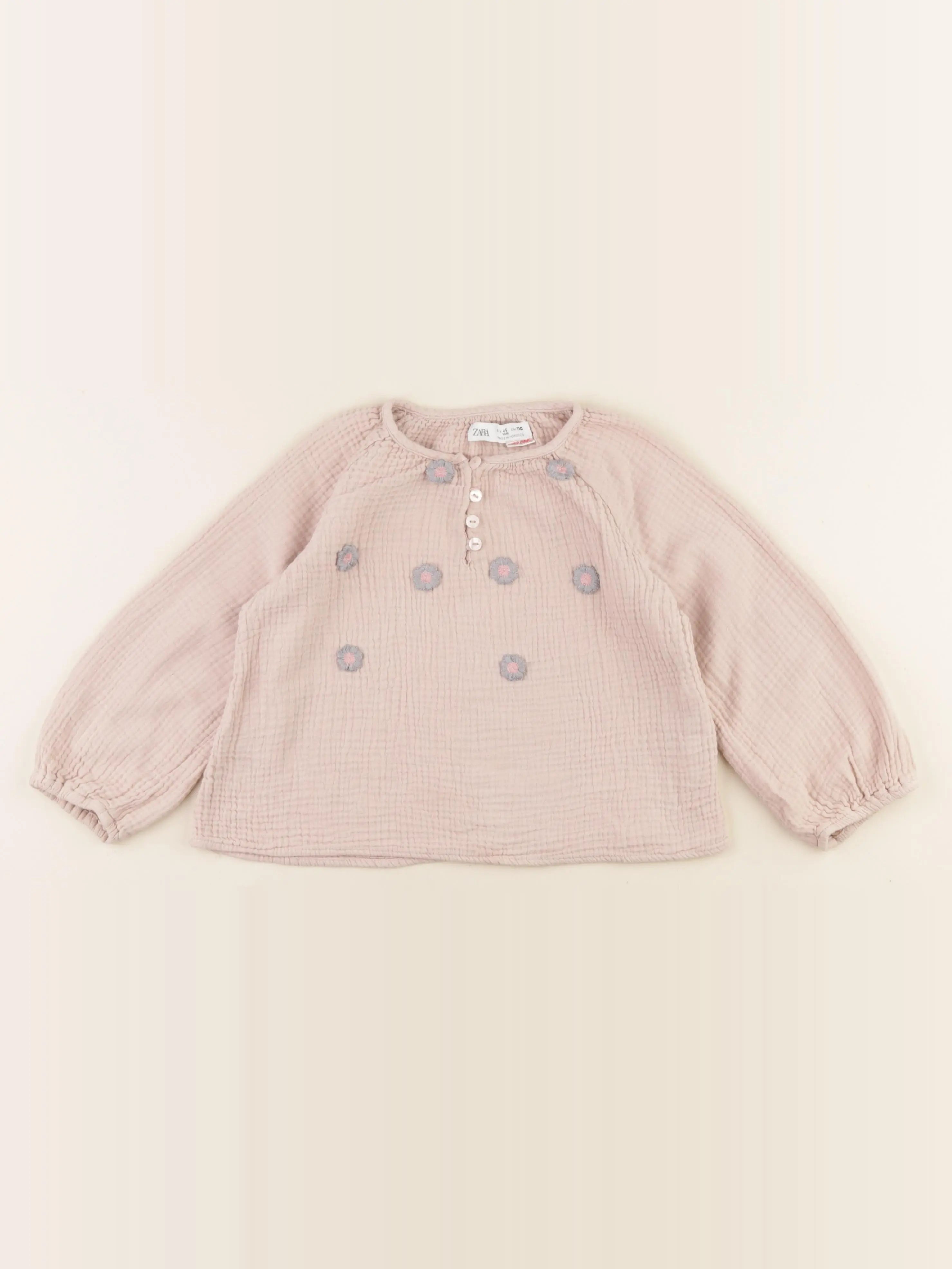 Zara - blouse rose - 4/5 ans