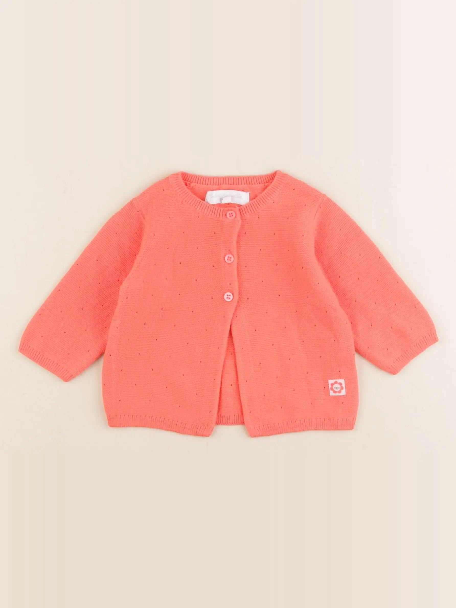 Cadet Rousselle - gilet orange - 3 mois