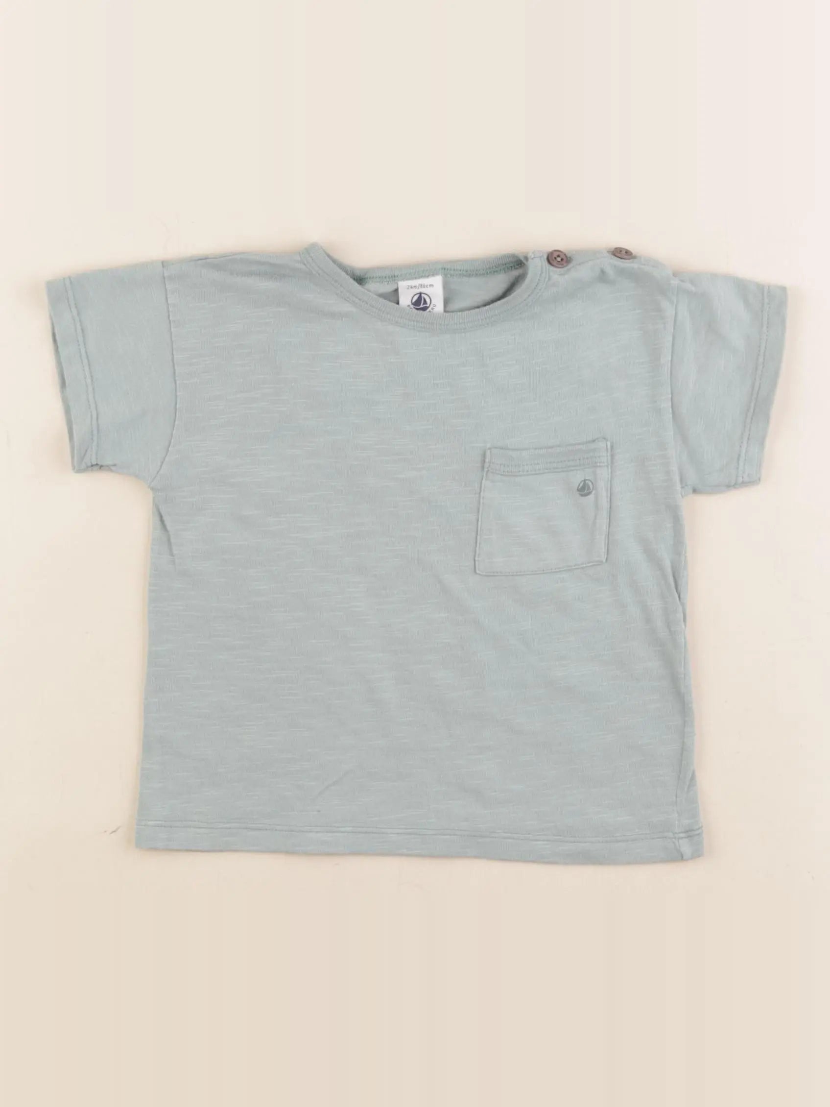 Petit Bateau - tee-shirt vert - 24 mois