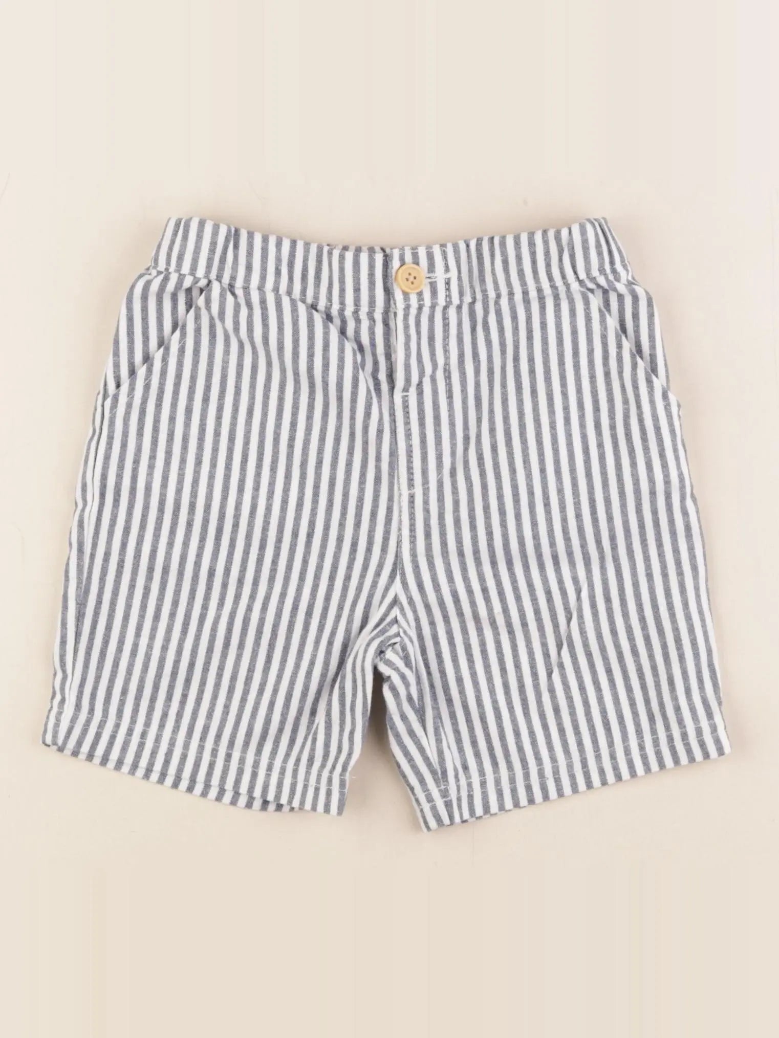Boutchou - short bleu, blanc - 24 mois