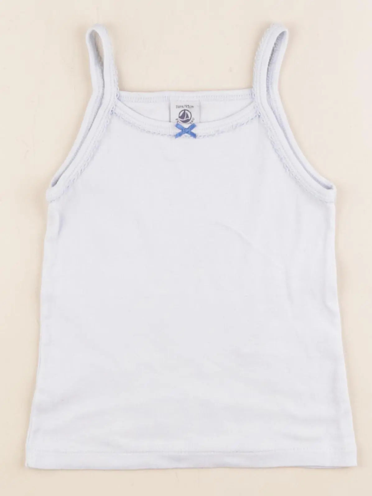 Petit Bateau - maillot de corps bleu - 3 ans