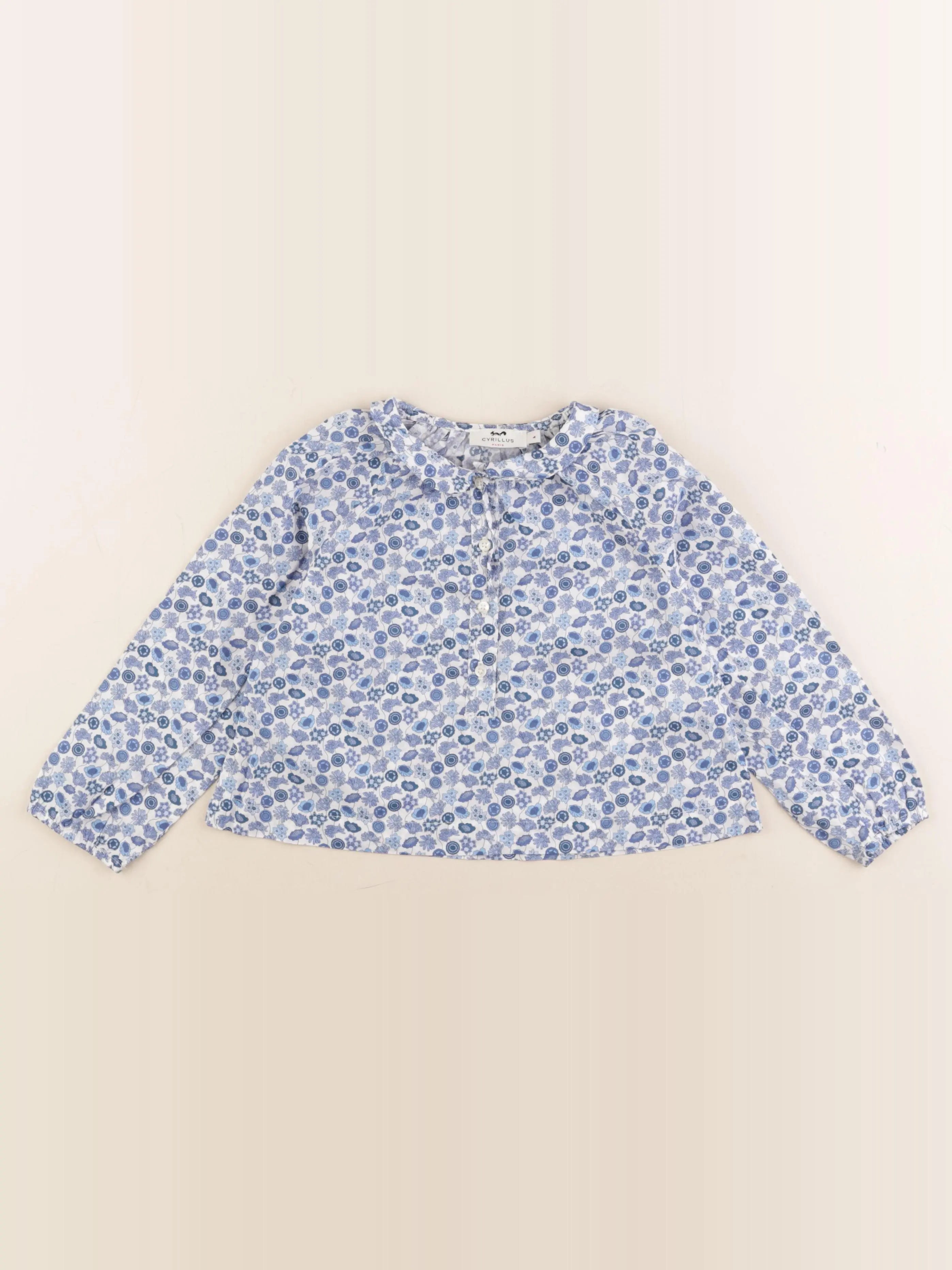 Cyrillus - blouse bleu - 4 ans