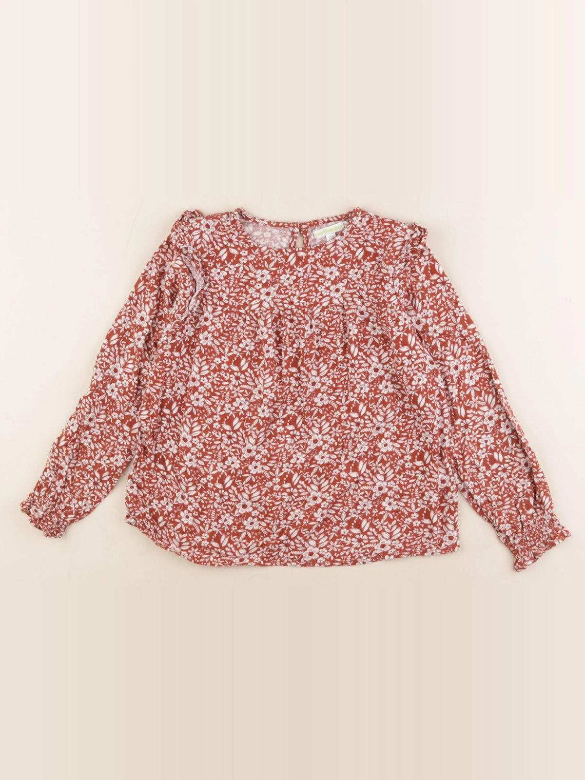 Vertbaudet - blouse marron - 8 ans