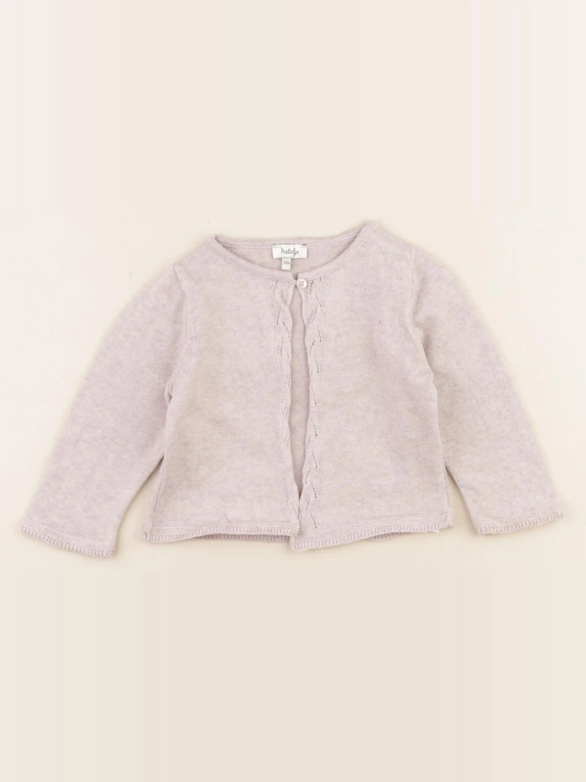 Natalys - gilet rose - 2 mois