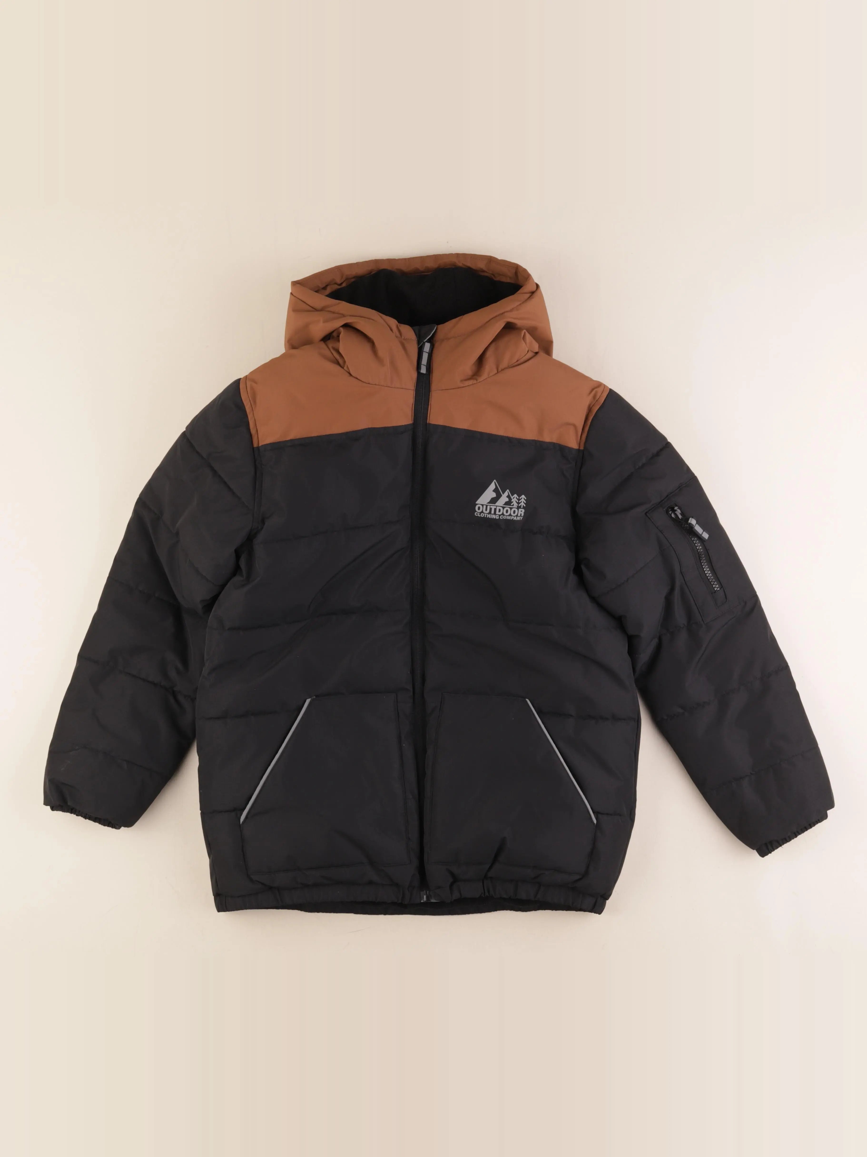 Vertbaudet - doudoune marron, noir - 12 ans