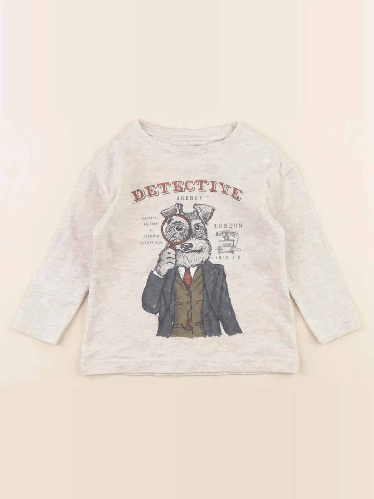Vertbaudet - tee-shirt beige - 2 ans