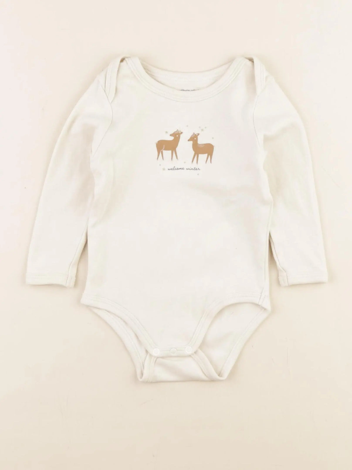 Vertbaudet - body beige - 12 mois