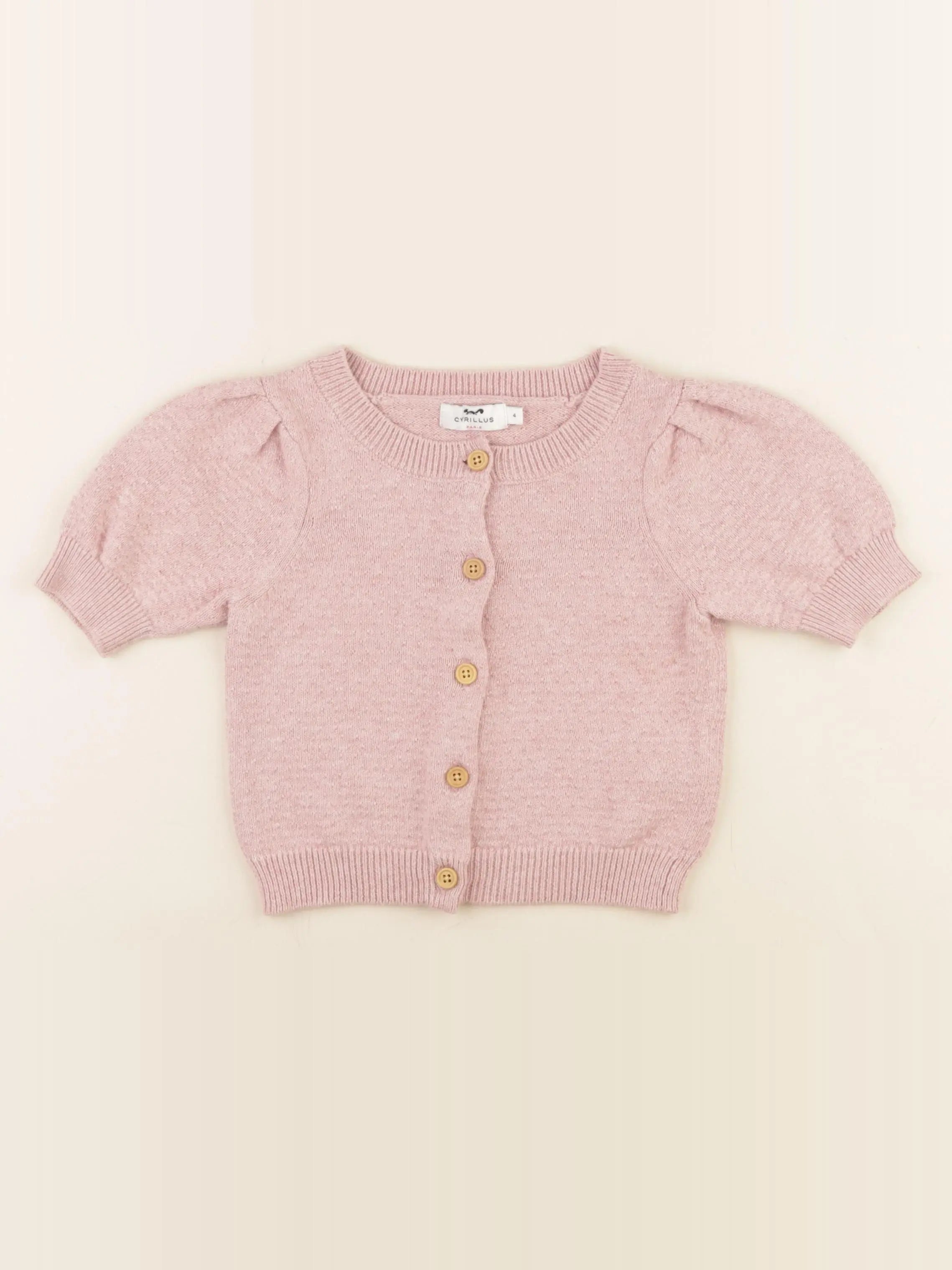 Cyrillus - gilet rose - 4 ans