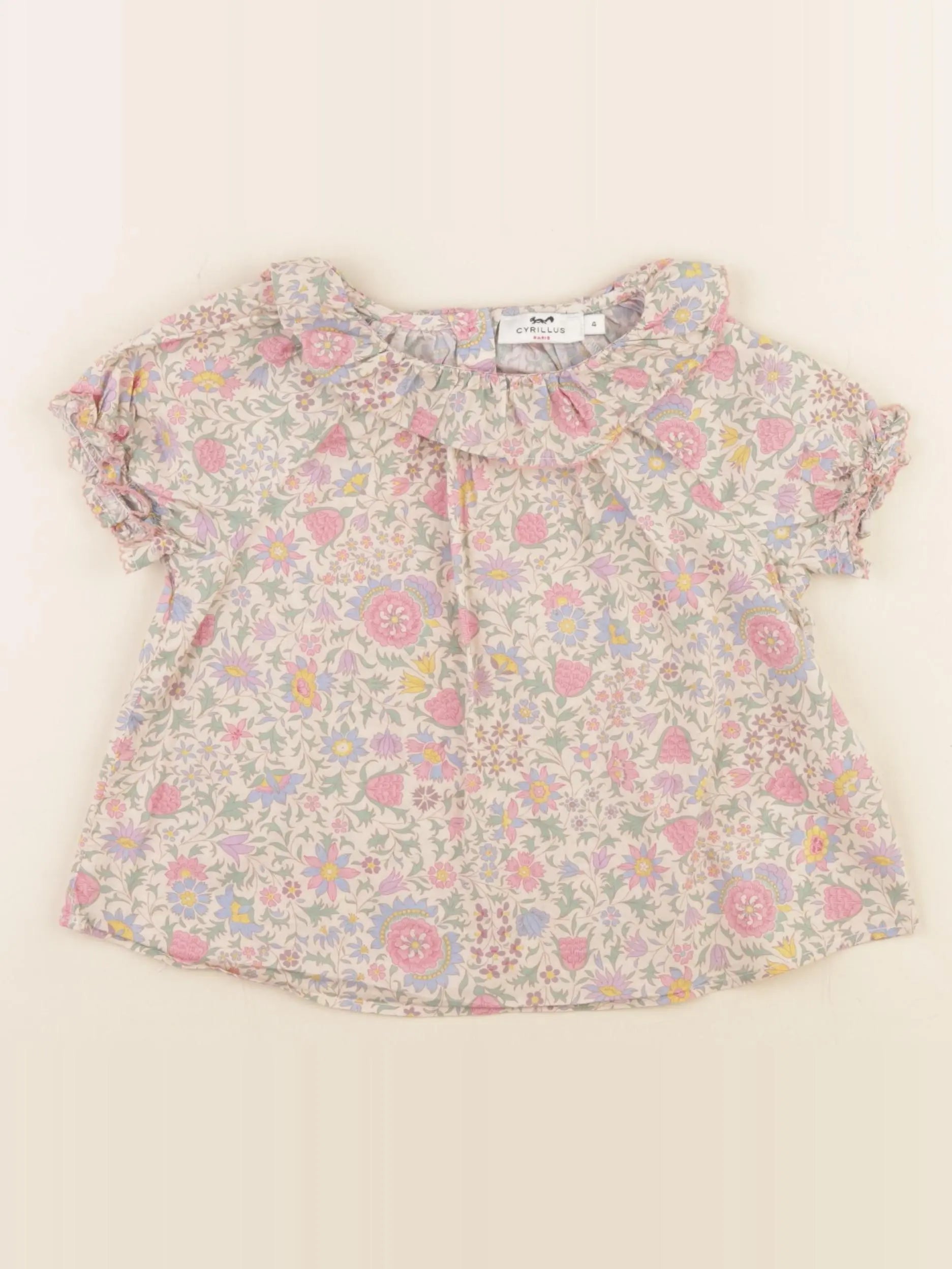 Cyrillus - blouse rose - 4 ans