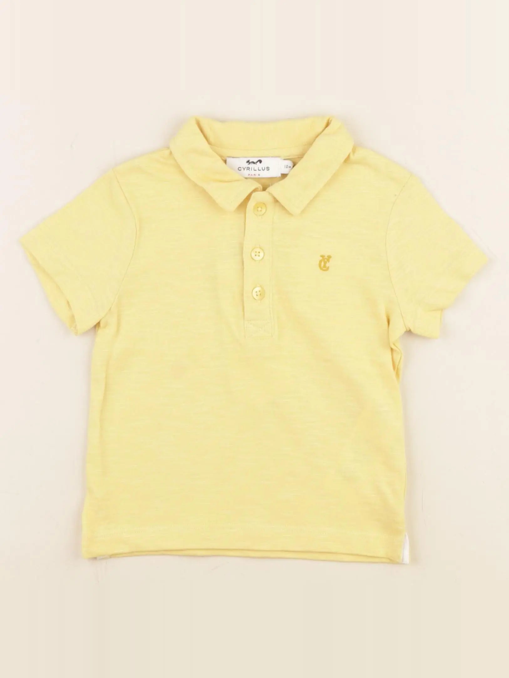 Cyrillus - polo jaune - 12 mois