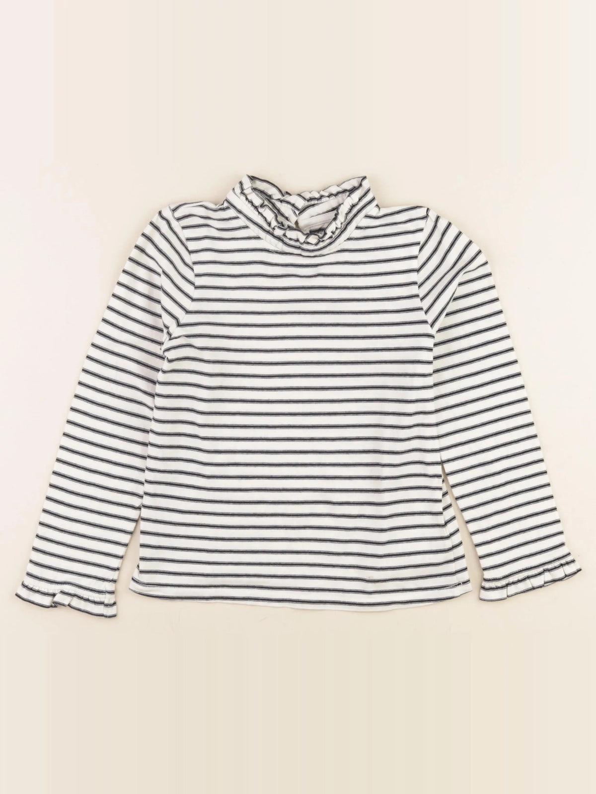 Cyrillus - tee-shirt blanc, bleu - 8 ans