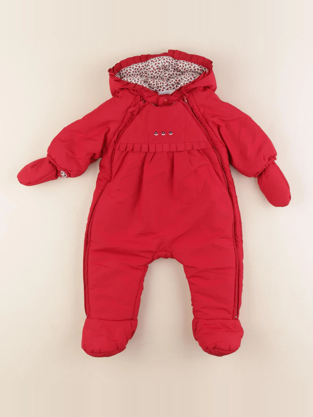 Jacadi - combi-pilote rouge - 1 mois