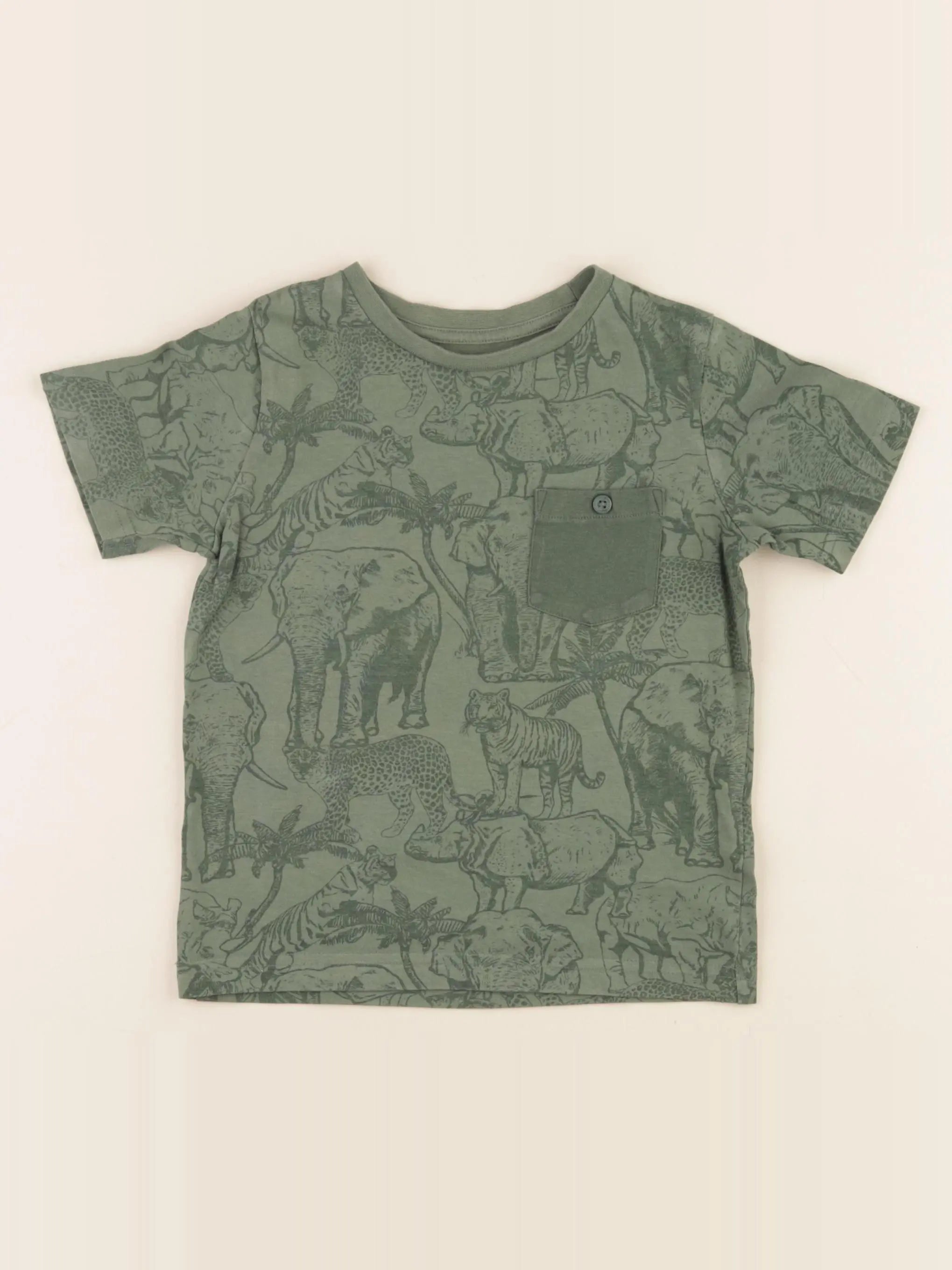 Vertbaudet - tee-shirt vert - 4 ans