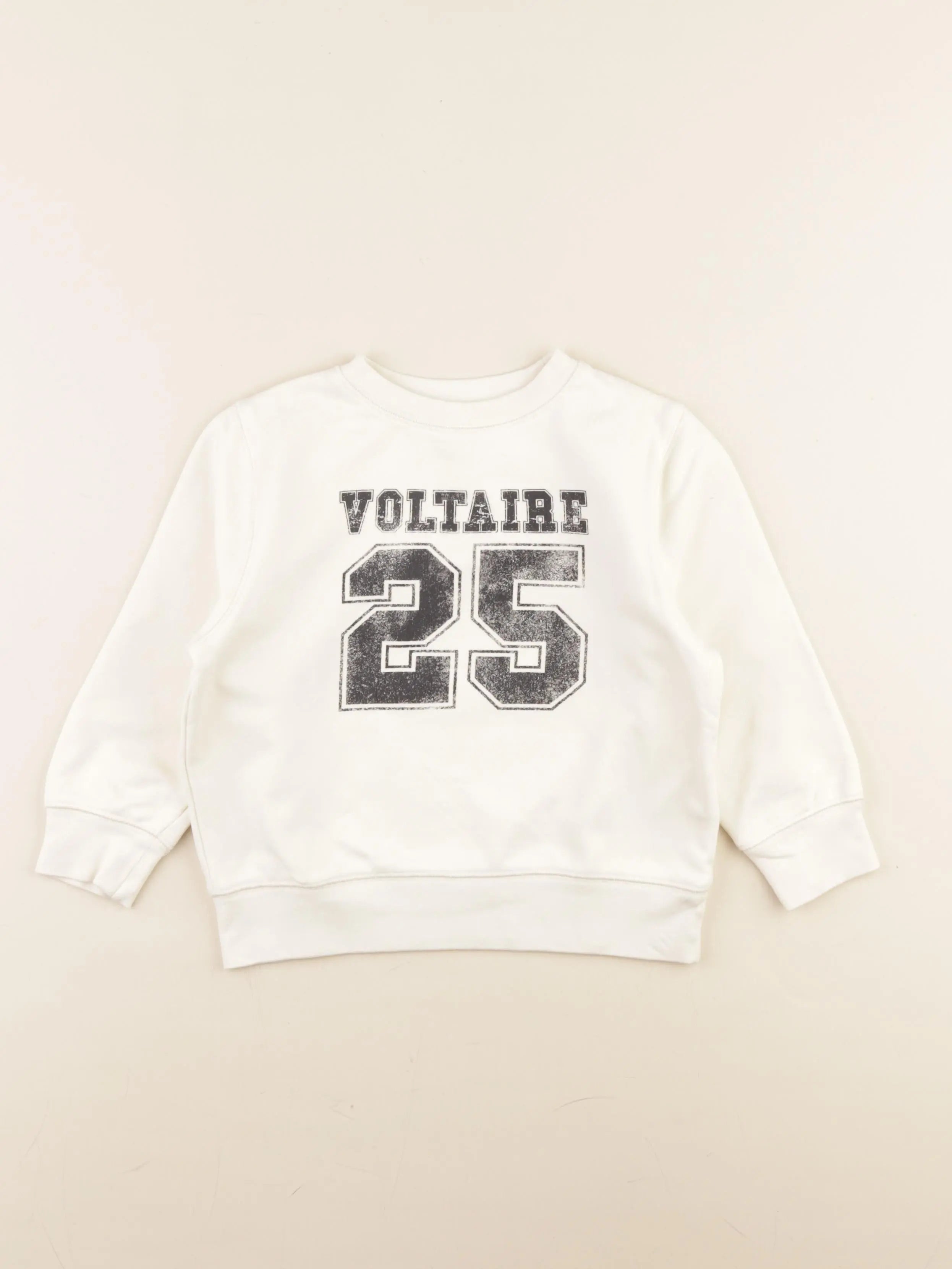 Zadig & Voltaire - sweat beige - 4 ans