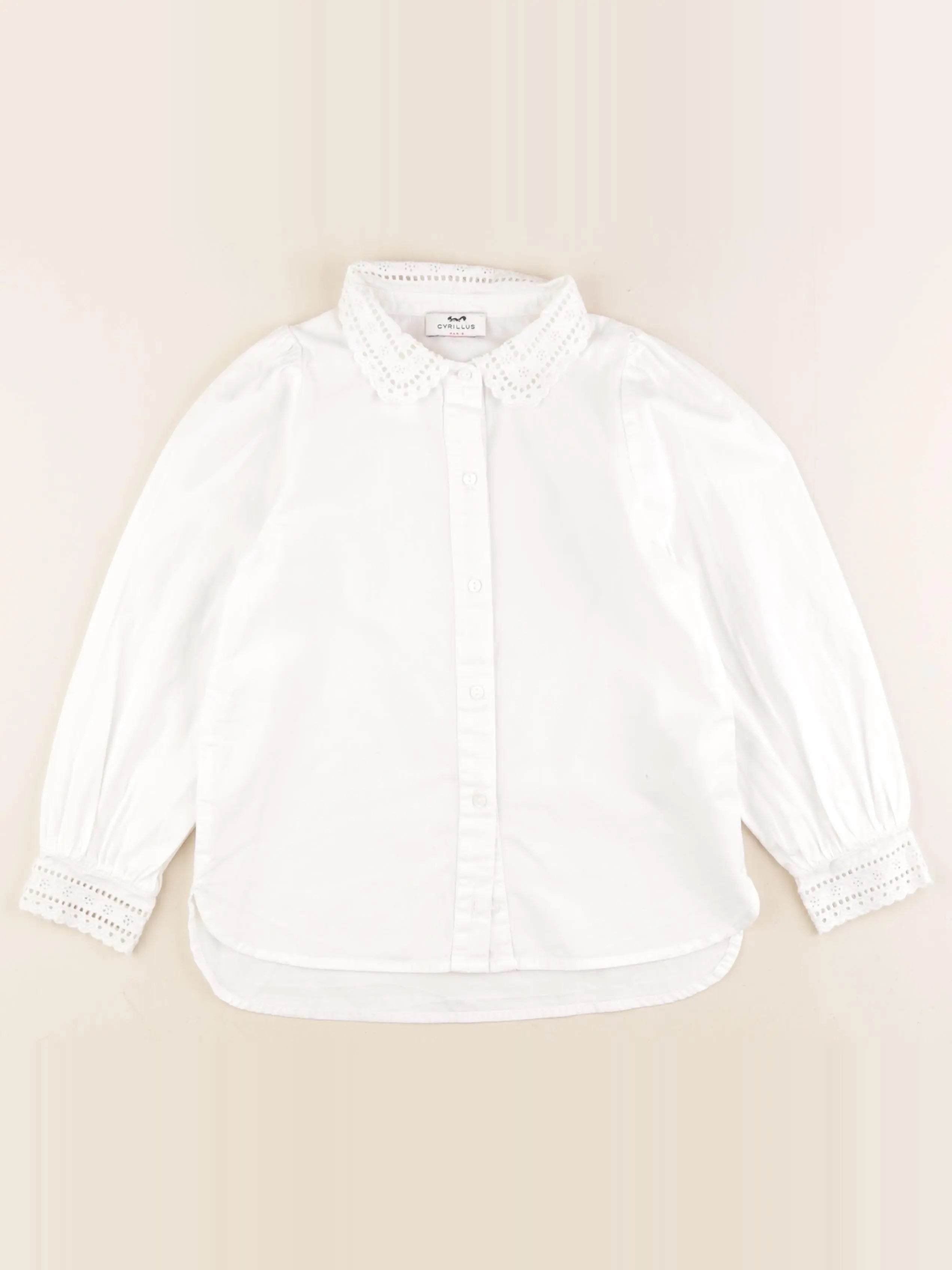 Cyrillus - blouse blanc - 8 ans