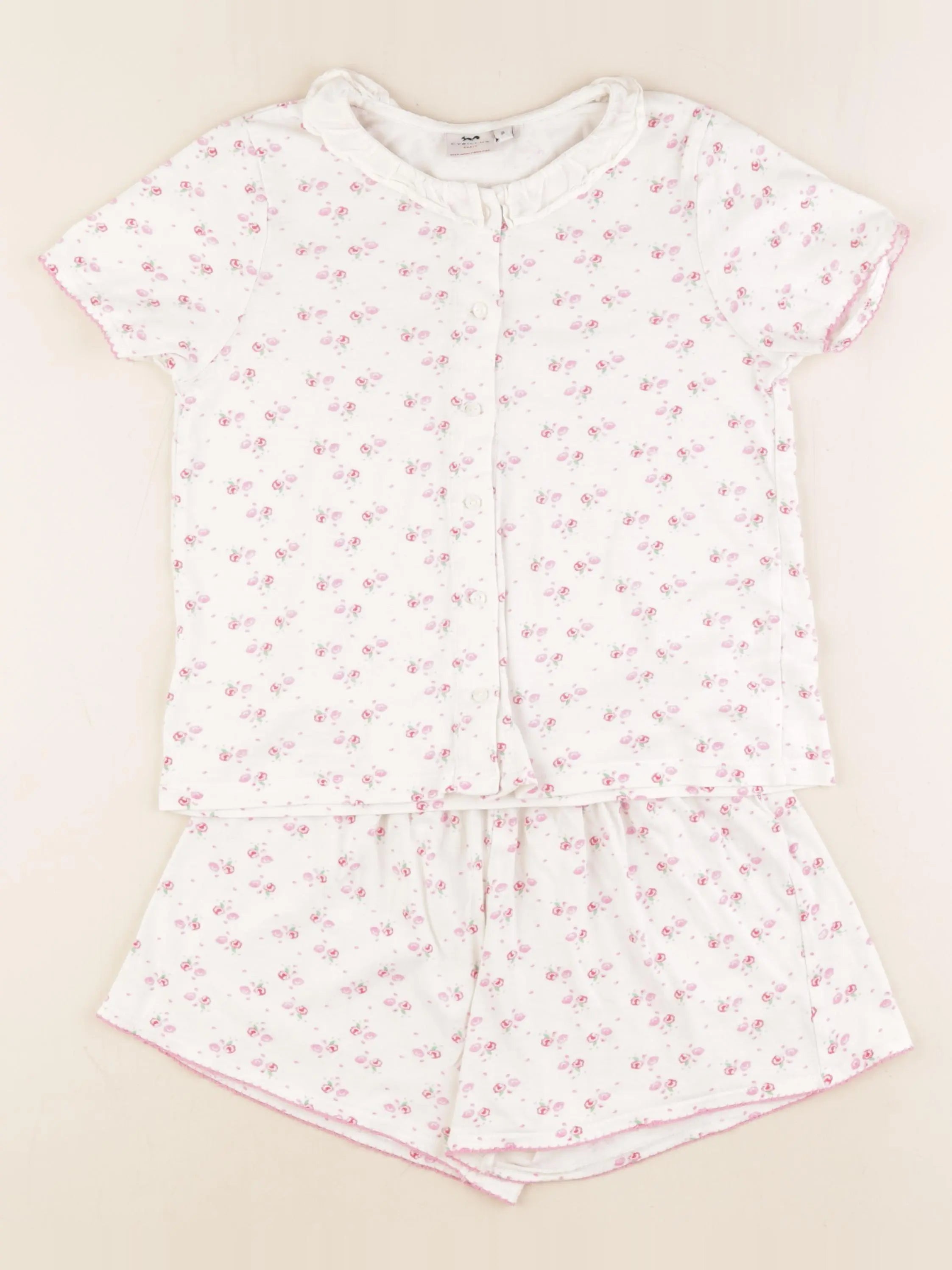 Cyrillus - pyjama coton rose - 8 ans