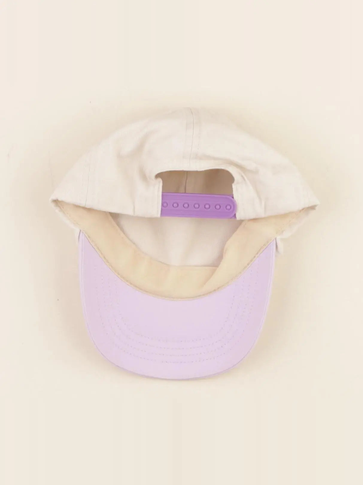 Monoprix - casquette beige, violet - 11/14 ans