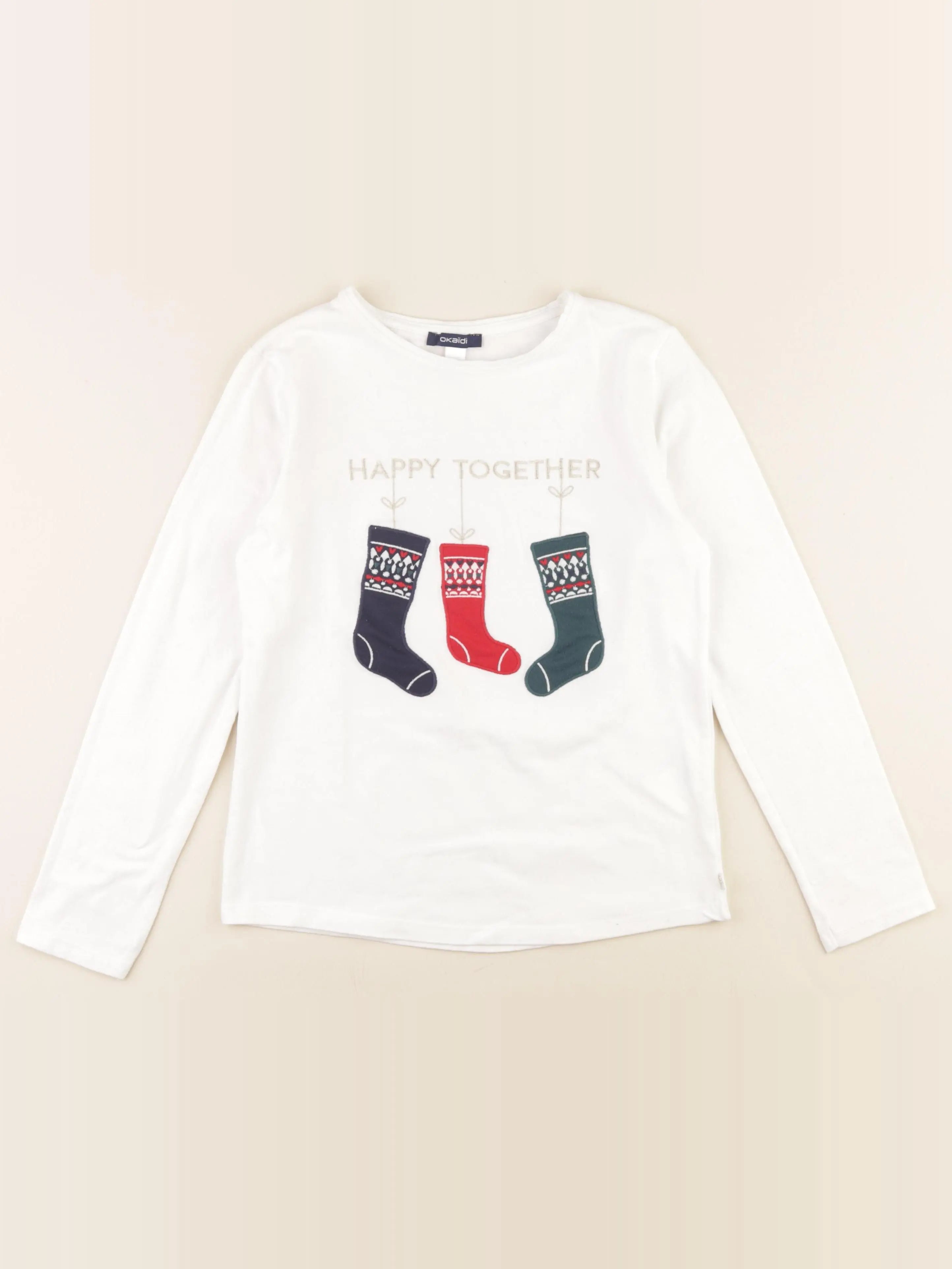 Okaidi - tee-shirt blanc - 10 ans