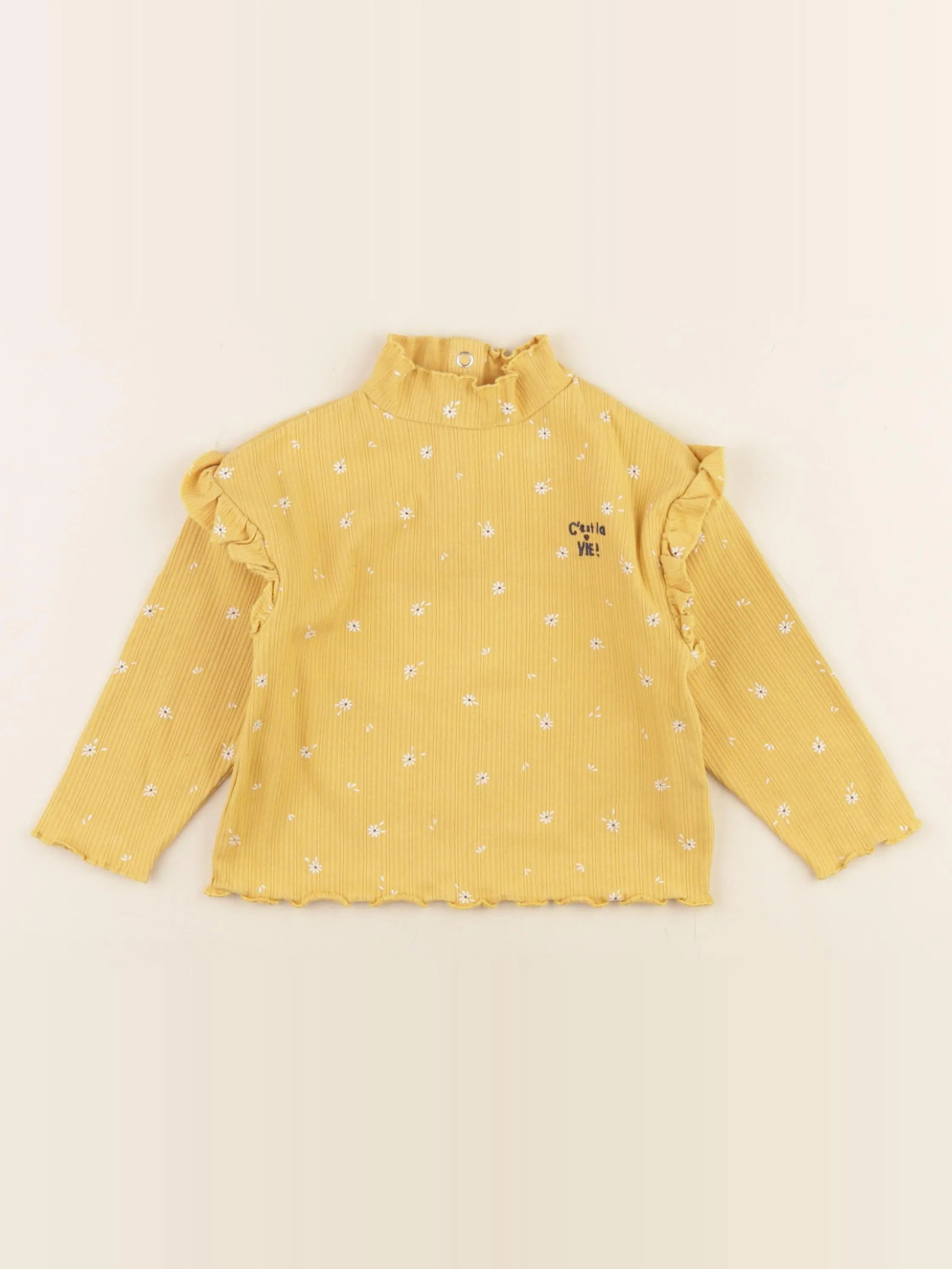 Vertbaudet - sous-pull jaune - 2 ans