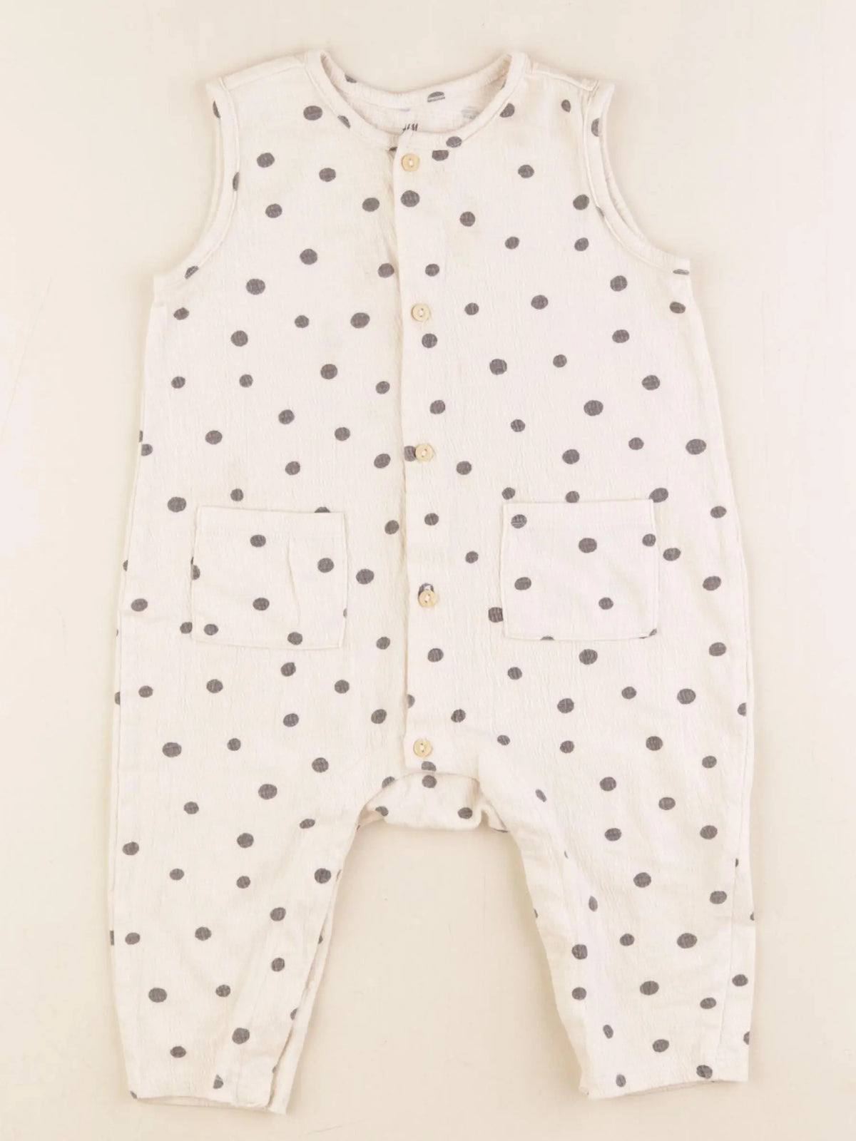 H&M - combinaison beige - 6/9 mois