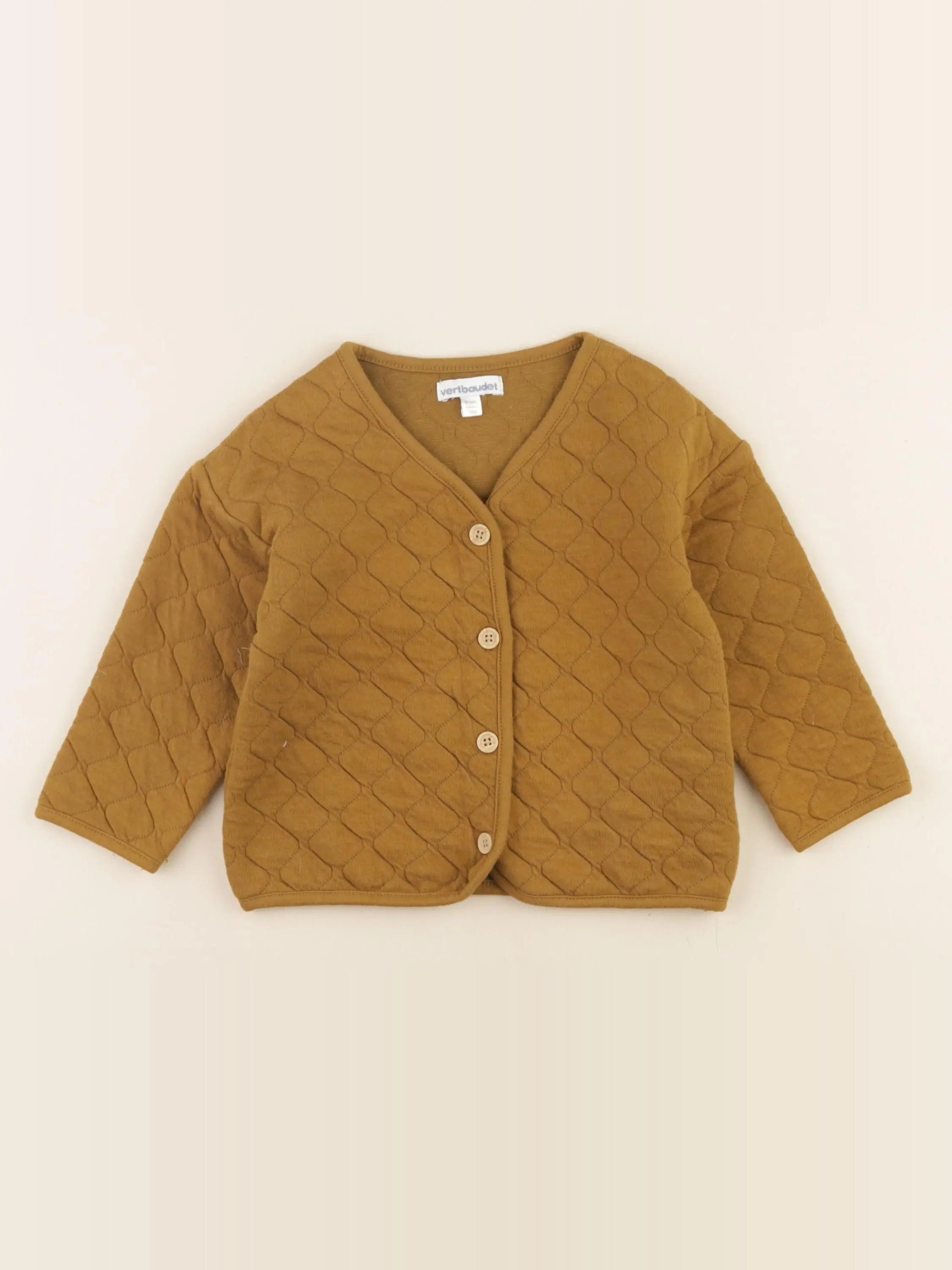 Vertbaudet - gilet marron - 18 mois